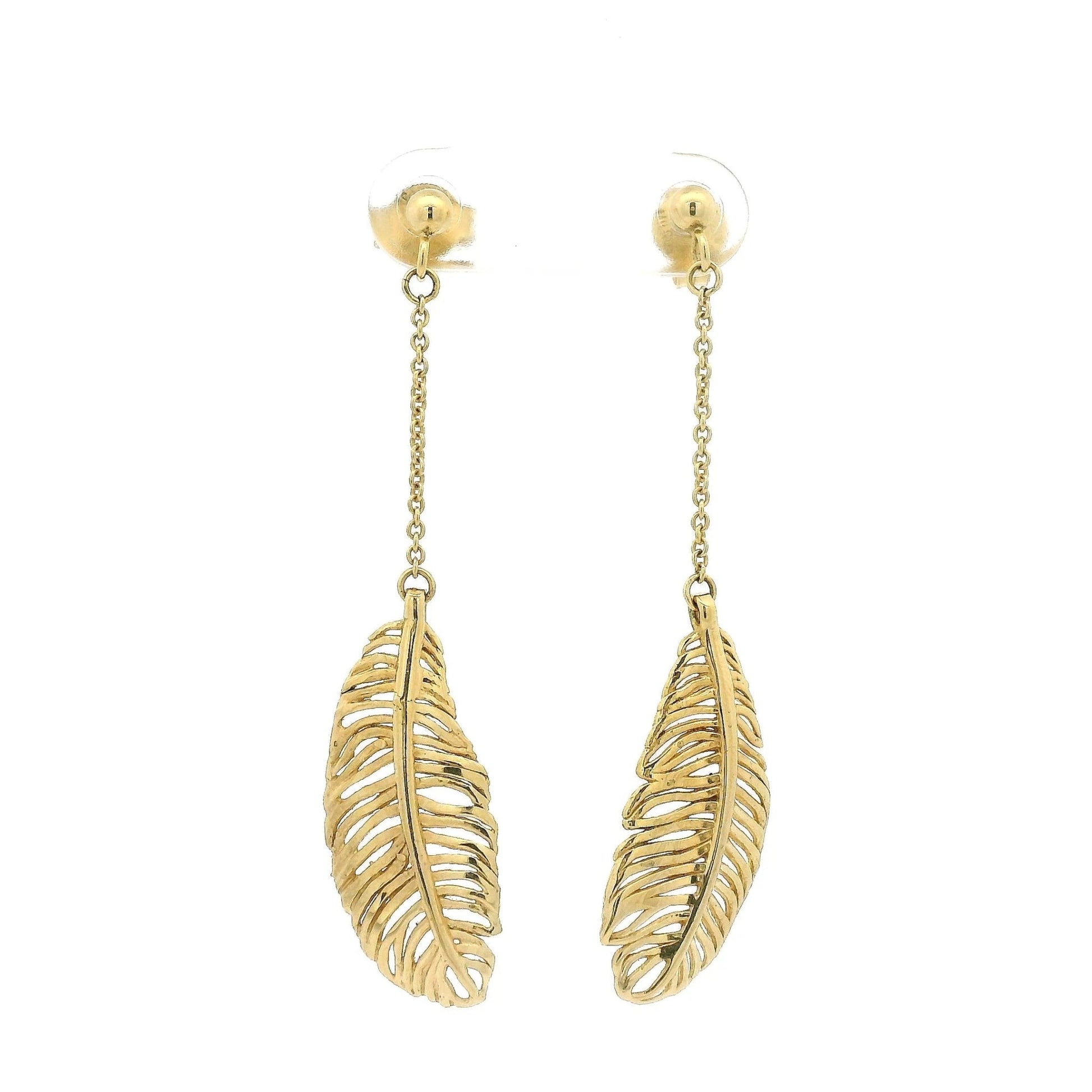 Feather Chain Dangle Earrings - Forever Rox