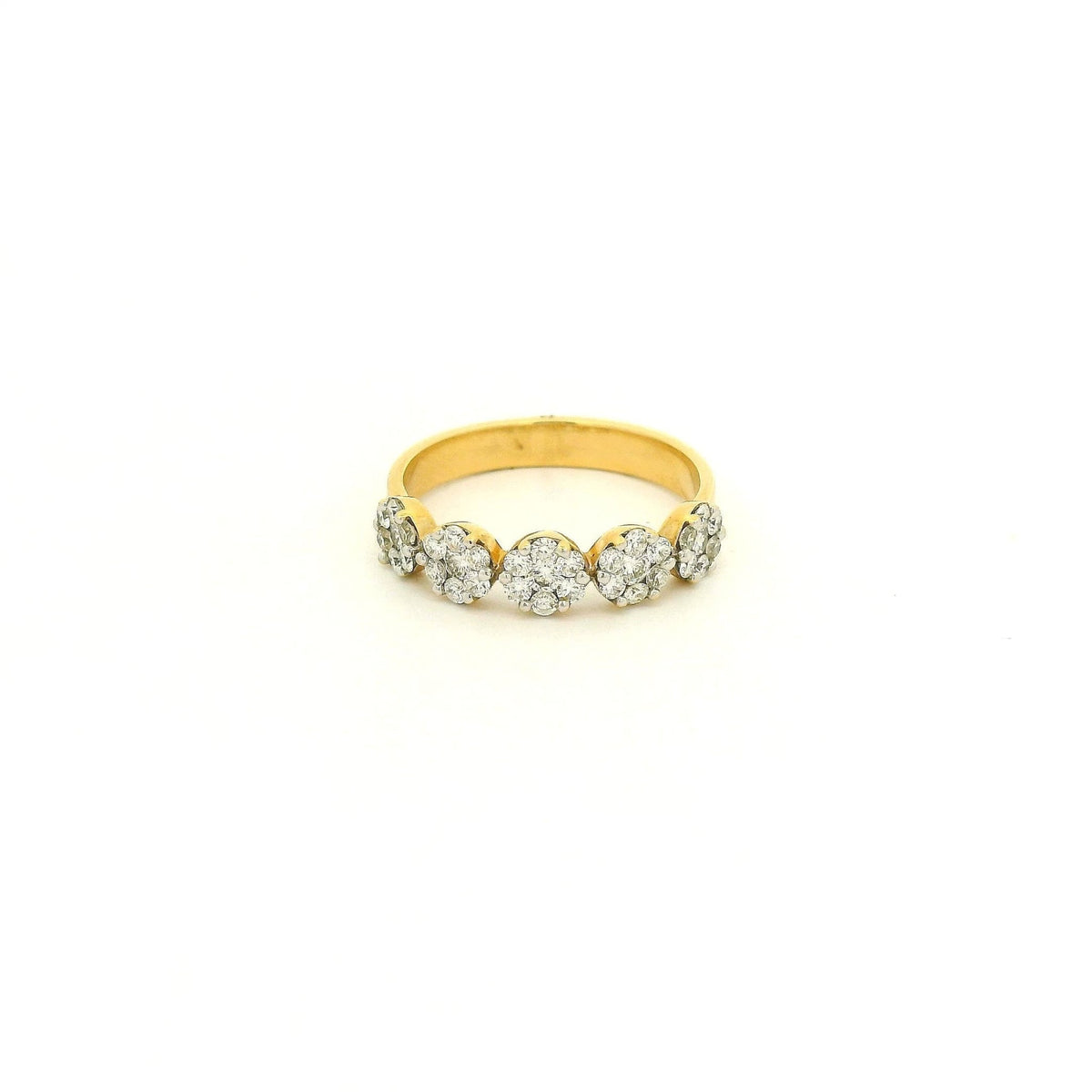 Five Section Diamond Cluster Ring - Forever Rox Fine Jewelry