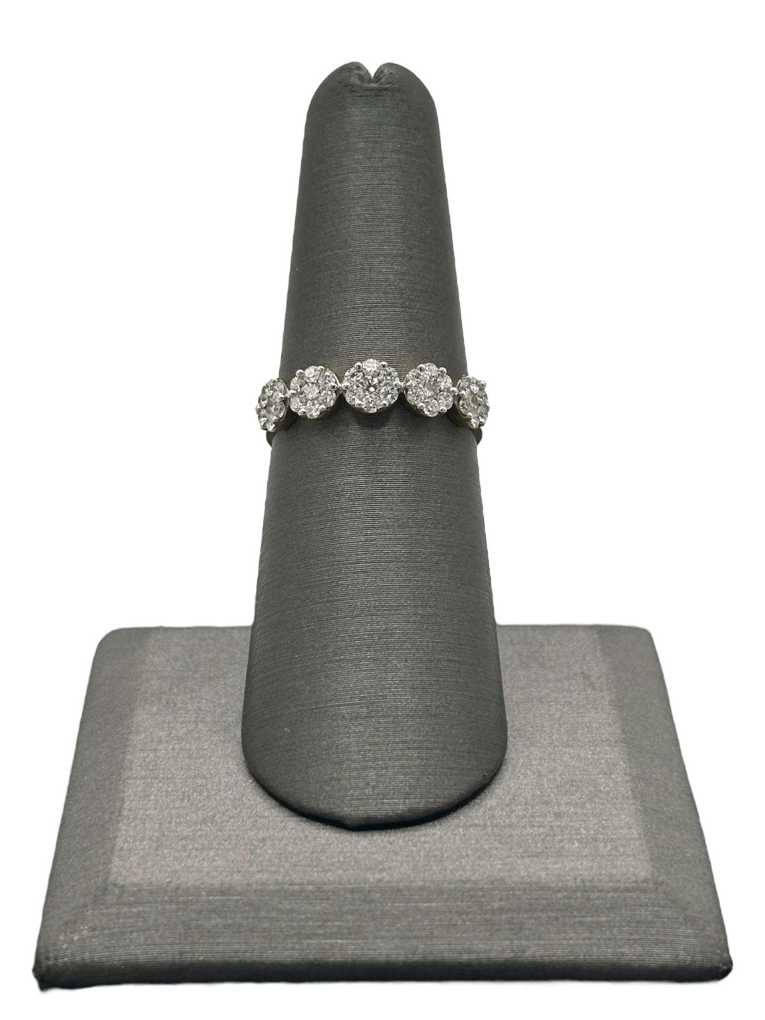 Five Section Diamond Cluster Ring - Forever Rox