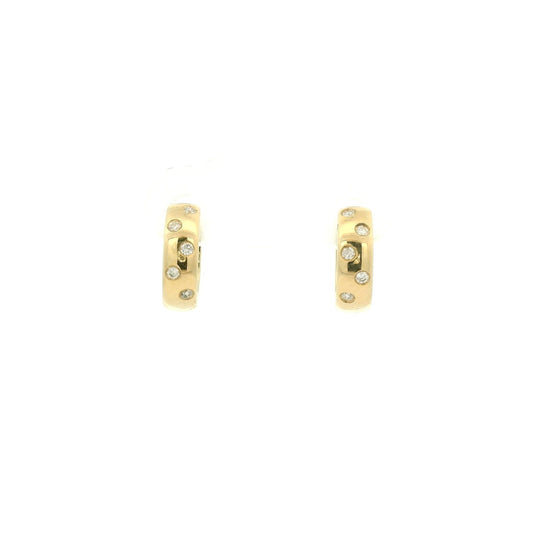 Flush Scatter Set Diamond Huggie Hoops - Forever Rox Fine Jewelry