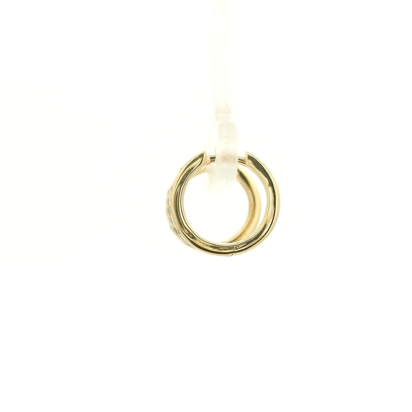 Flush Set Mixed Size Diamond Huggie Hoops - Forever Rox Fine Jewelry