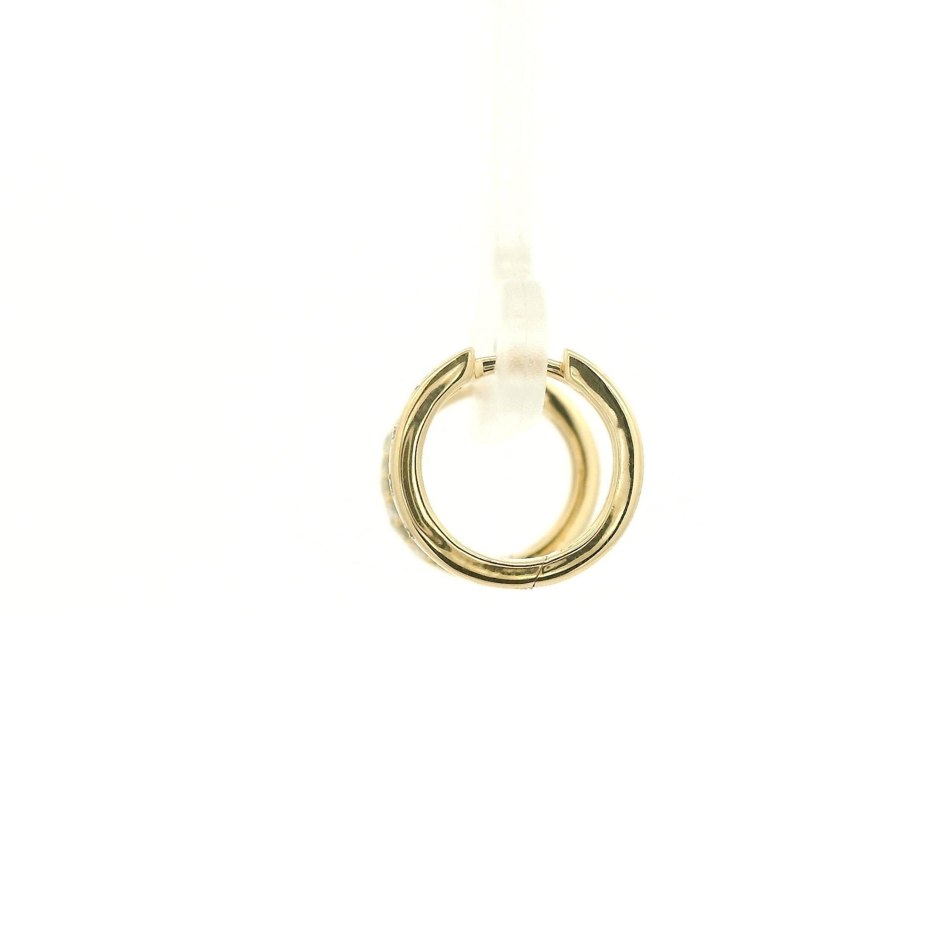 Flush Set Mixed Size Diamond Huggie Hoops - Forever Rox Fine Jewelry