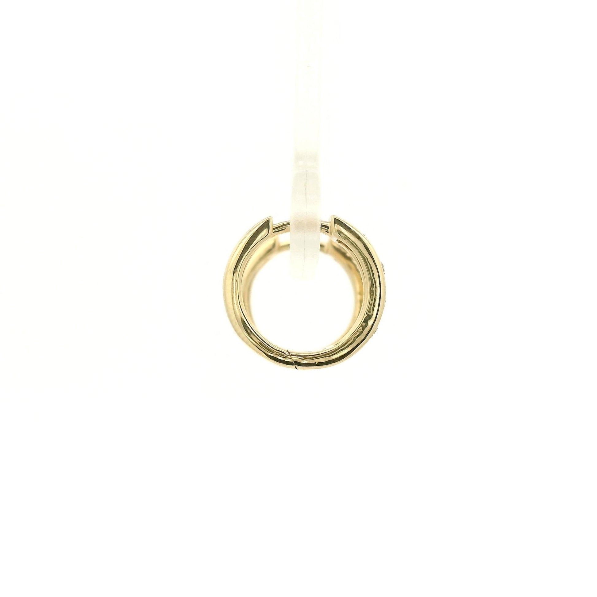 Flush Set Mixed Size Diamond Huggie Hoops - Forever Rox Fine Jewelry