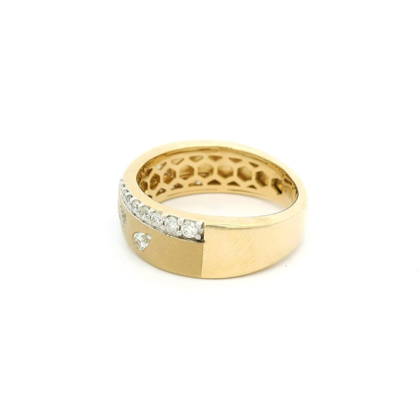 Flush Set Pear & Round Cut Diamond Ring - Forever Rox