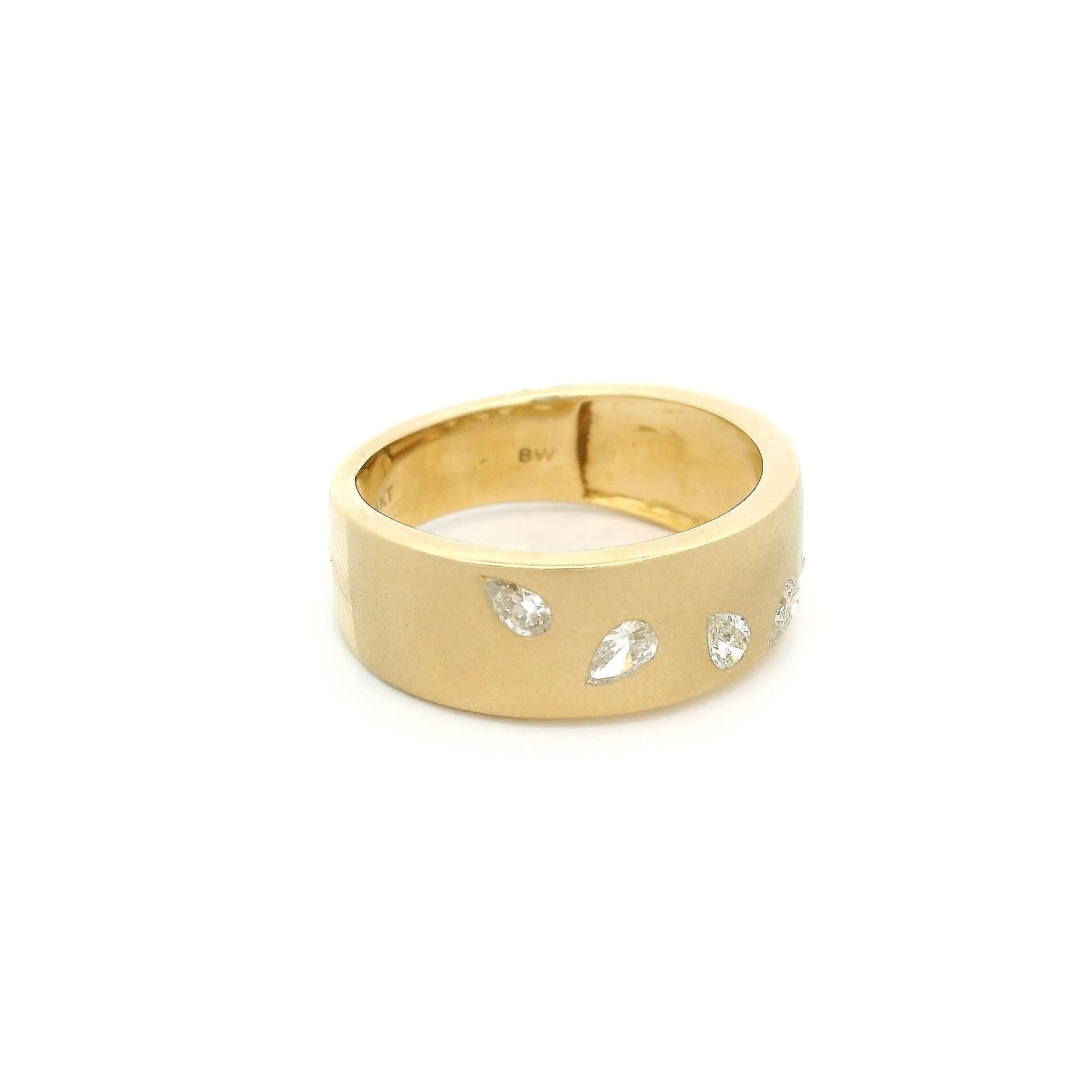 Flush Set Pear Shape Diamond Ring - Forever Rox