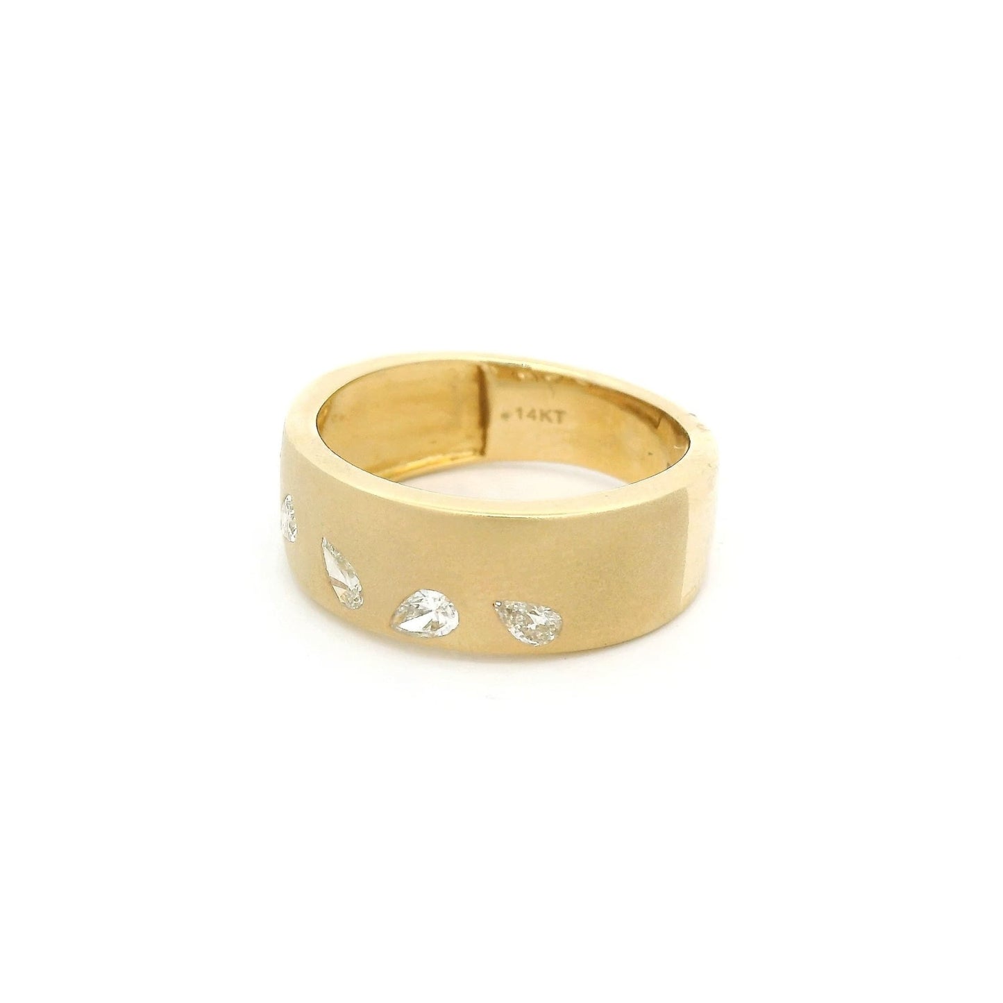 Flush Set Pear Shape Diamond Ring - Forever Rox