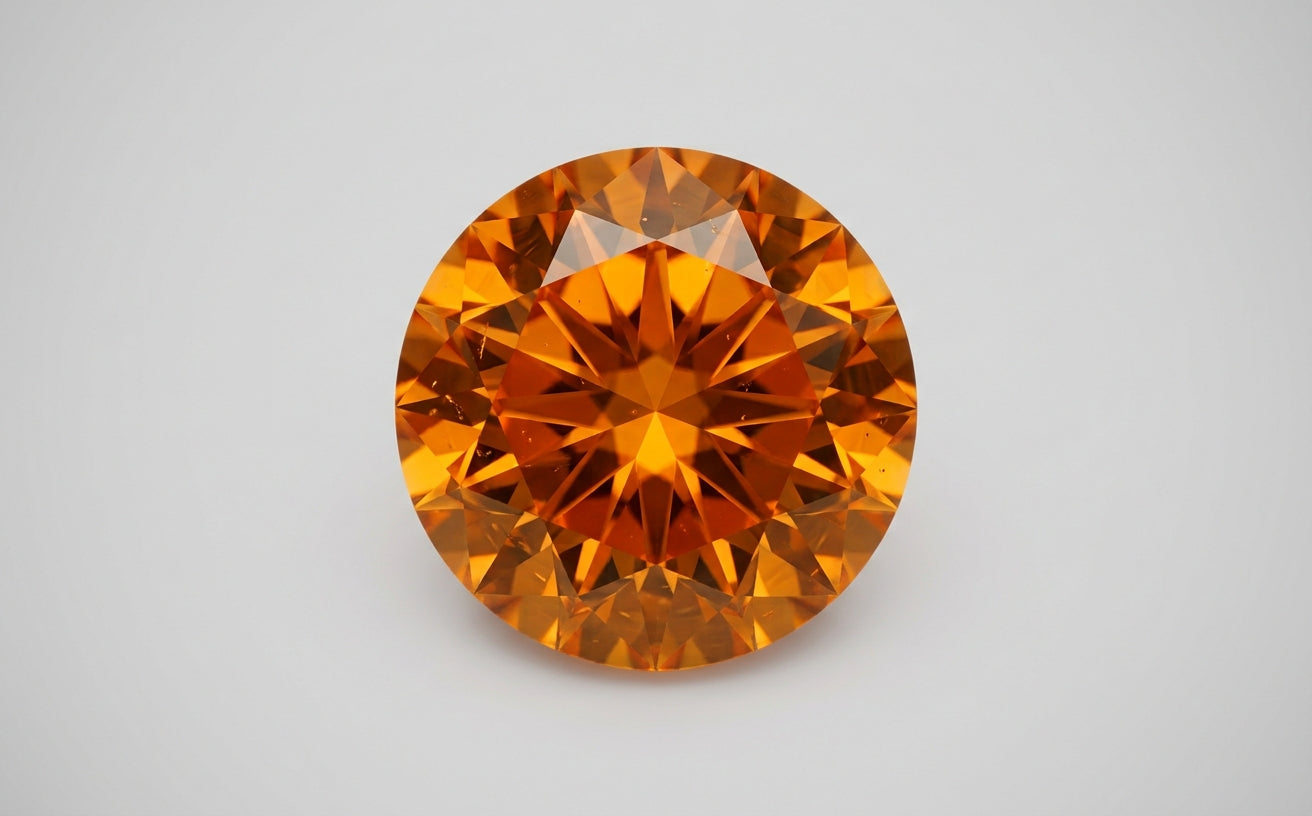 Citrine, round cut