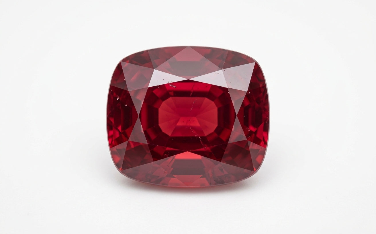 Ruby, cushion cut