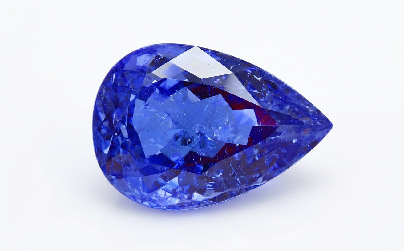 Tanzanite, pear cut