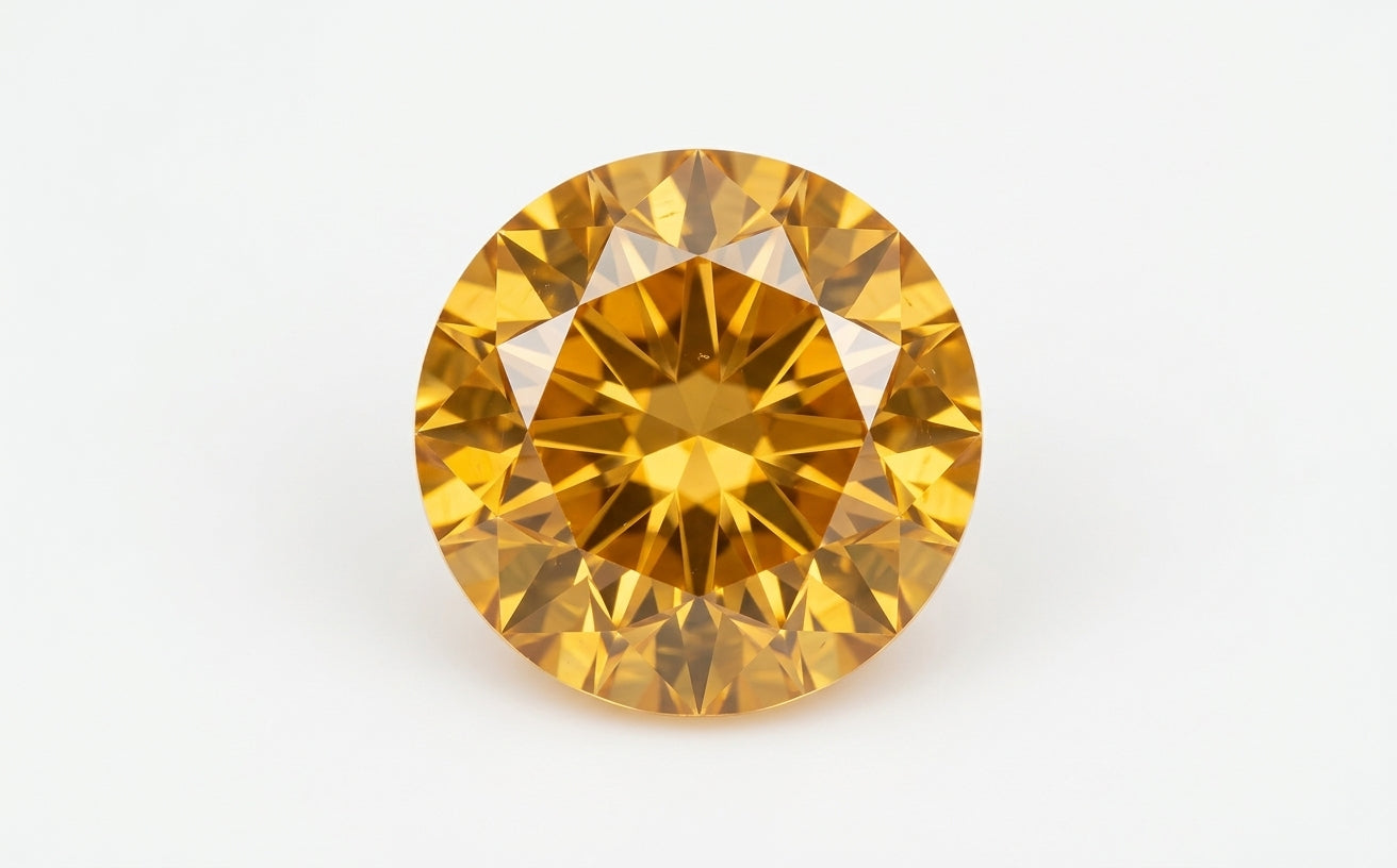 Zircon, round brilliant cut