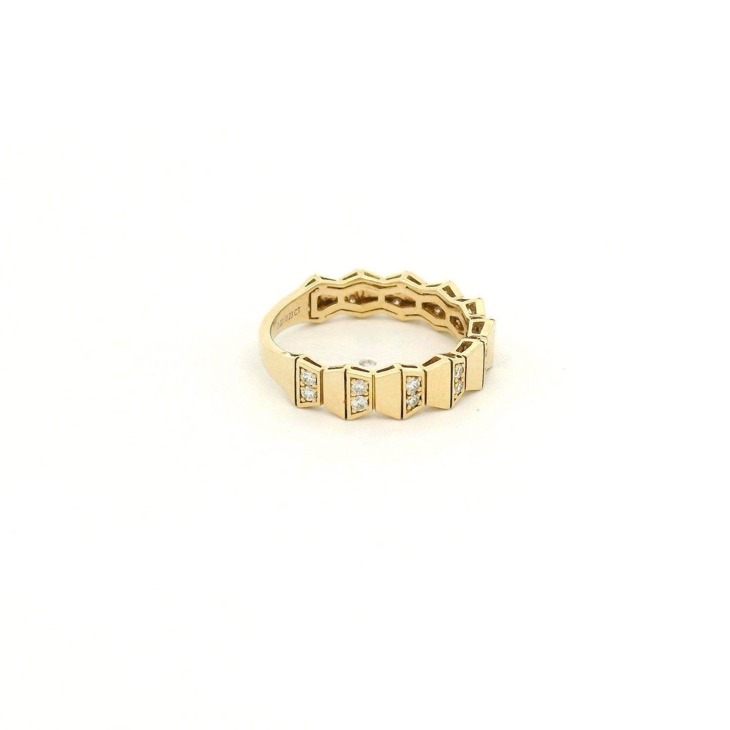 Geometric Design Diamond Band - Forever Rox Fine Jewelry
