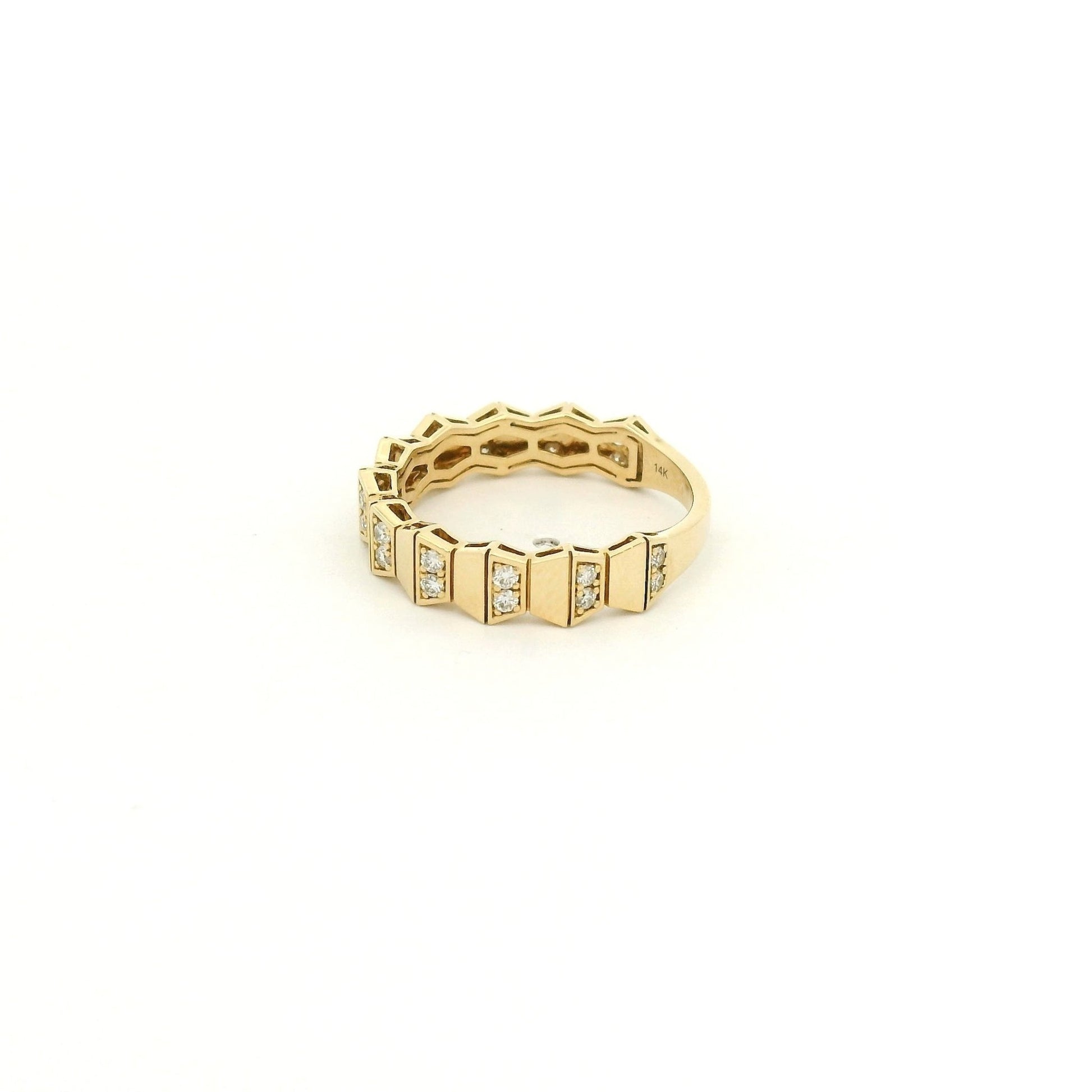 Geometric Design Diamond Band - Forever Rox Fine Jewelry