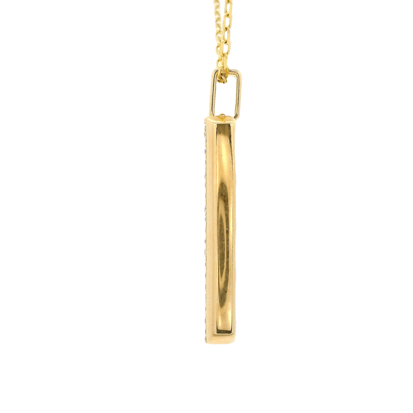 Gold & Diamond Bar Pendant - Forever Rox