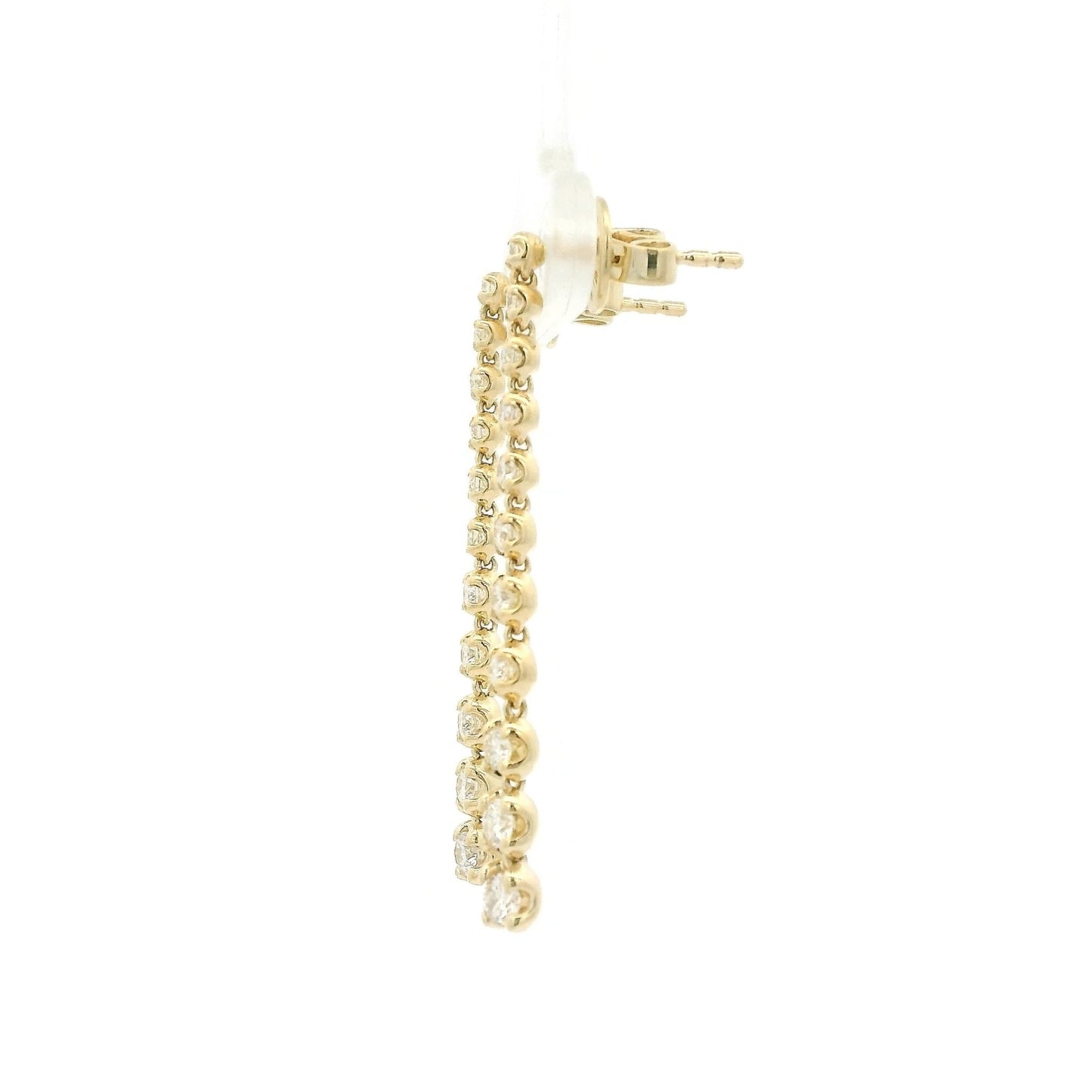 Graduating Size Round Cut DIamond Dangles - Forever Rox Fine Jewelry