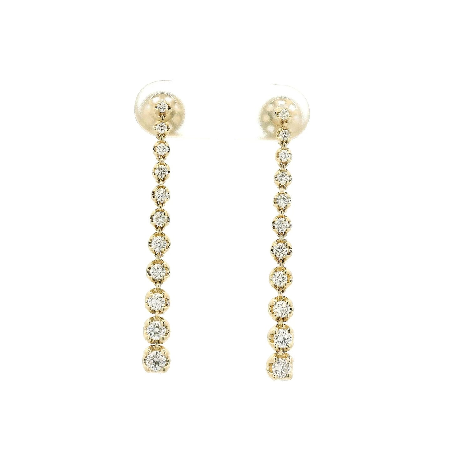 Graduating Size Round Cut DIamond Dangles - Forever Rox Fine Jewelry