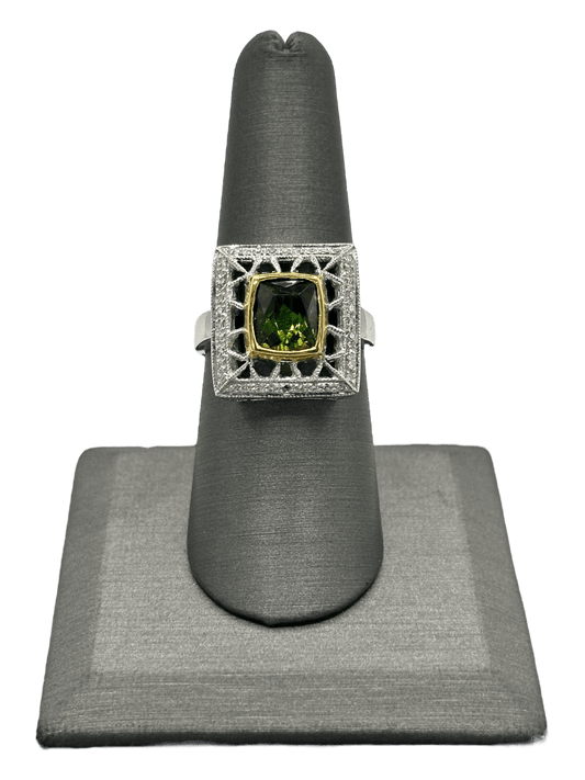 Green Tourmaline & Diamond Ring - Forever Rox