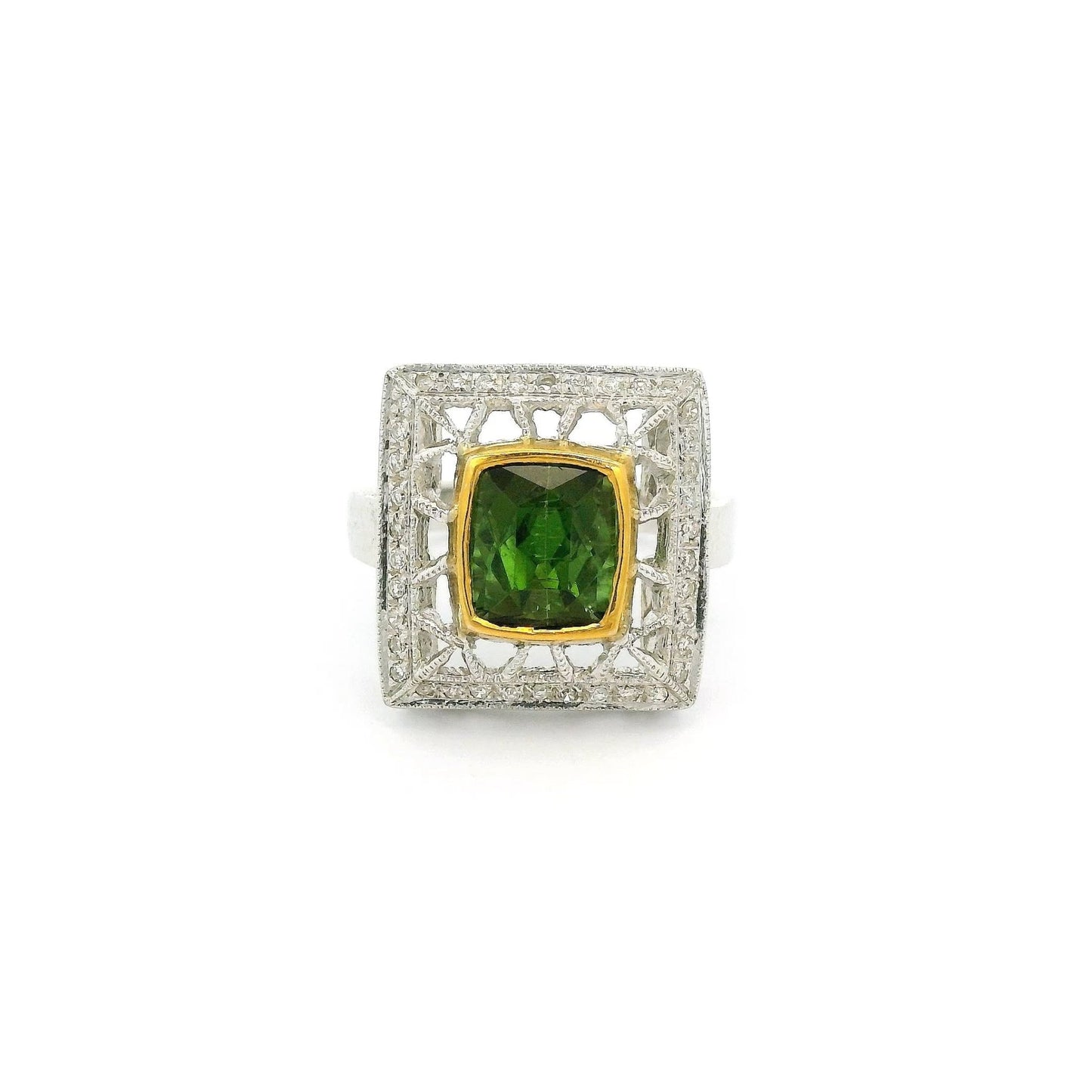 Green Tourmaline & Diamond Ring - Forever Rox Fine Jewelry