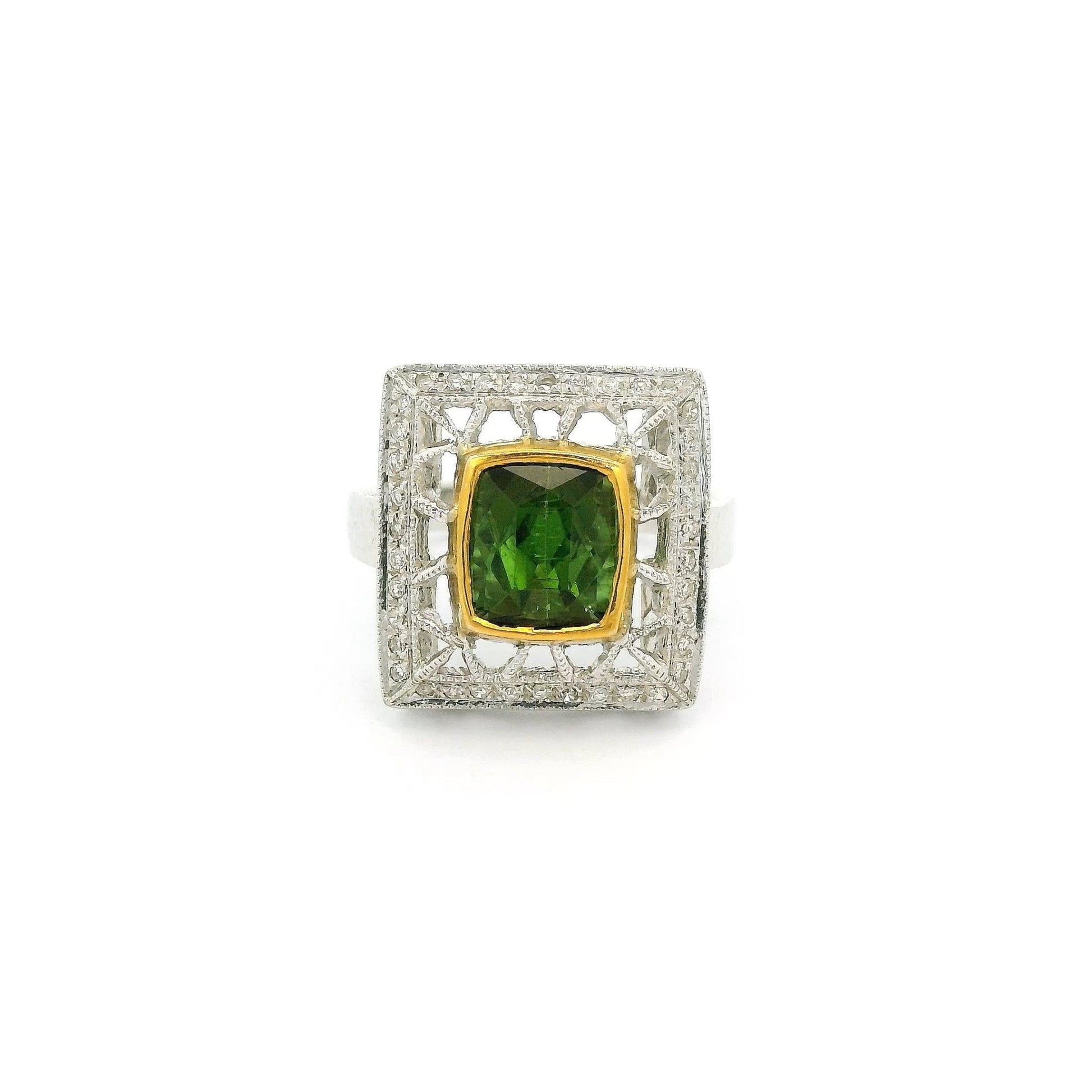 Green Tourmaline & Diamond Ring - Forever Rox Fine Jewelry