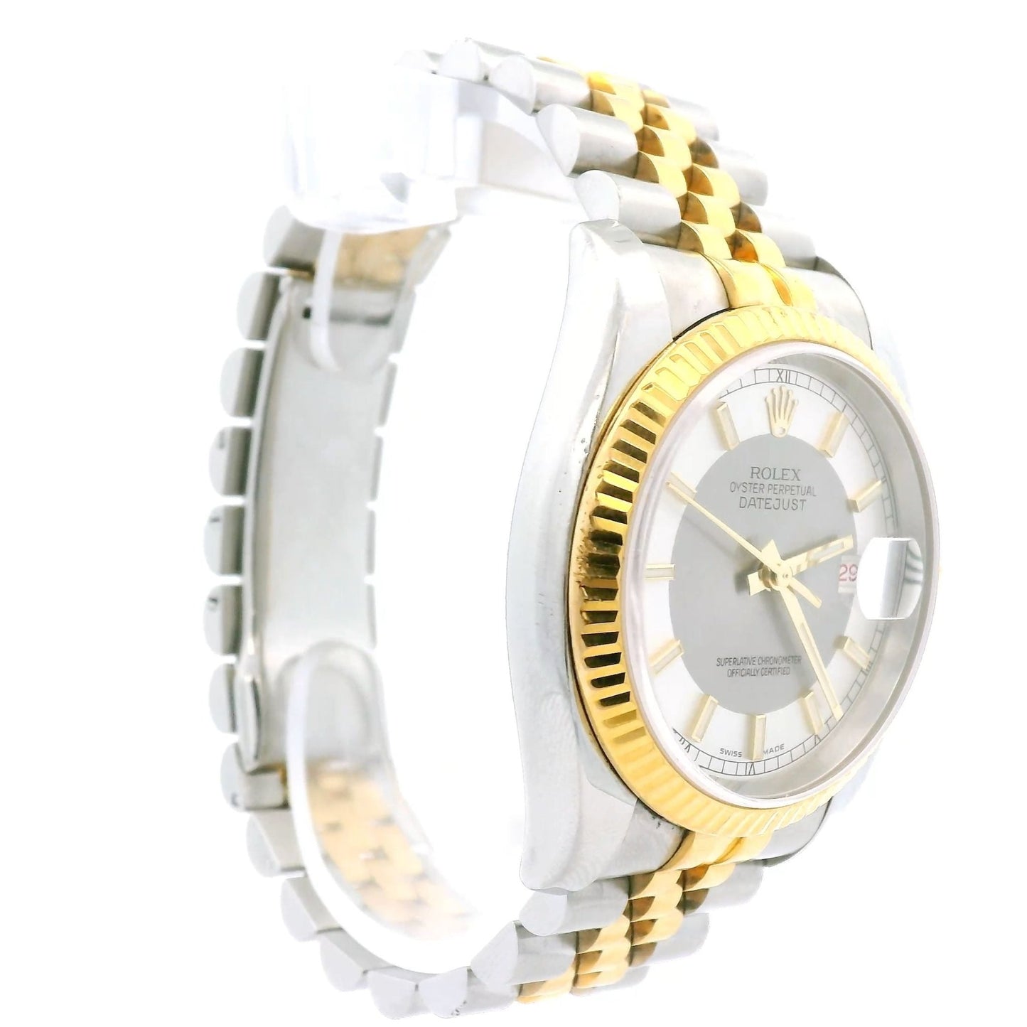 Grey/Silver Tuxedo Dial Rolex Datejust Two Tone - Forever Rox