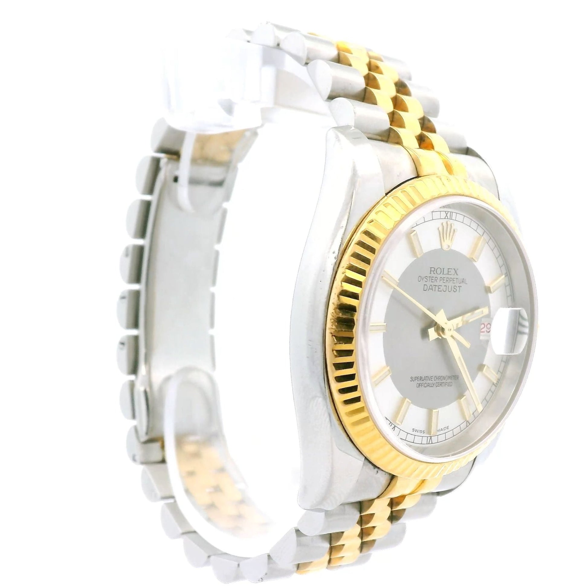 Grey/Silver Tuxedo Dial Rolex Datejust Two Tone - Forever Rox