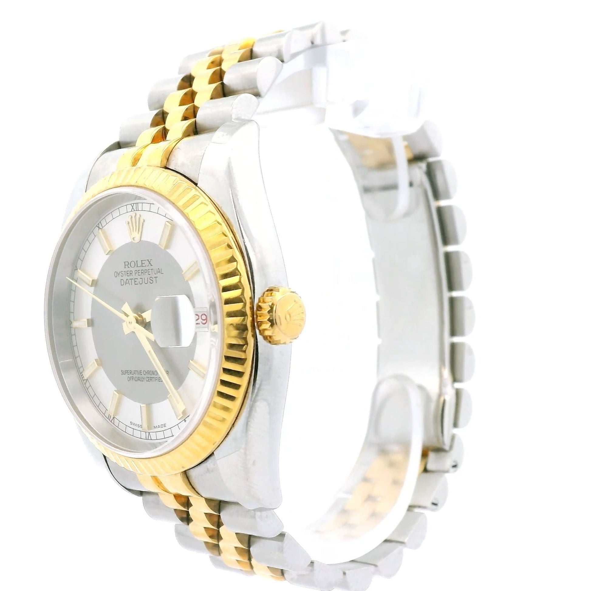 Grey/Silver Tuxedo Dial Rolex Datejust Two Tone - Forever Rox