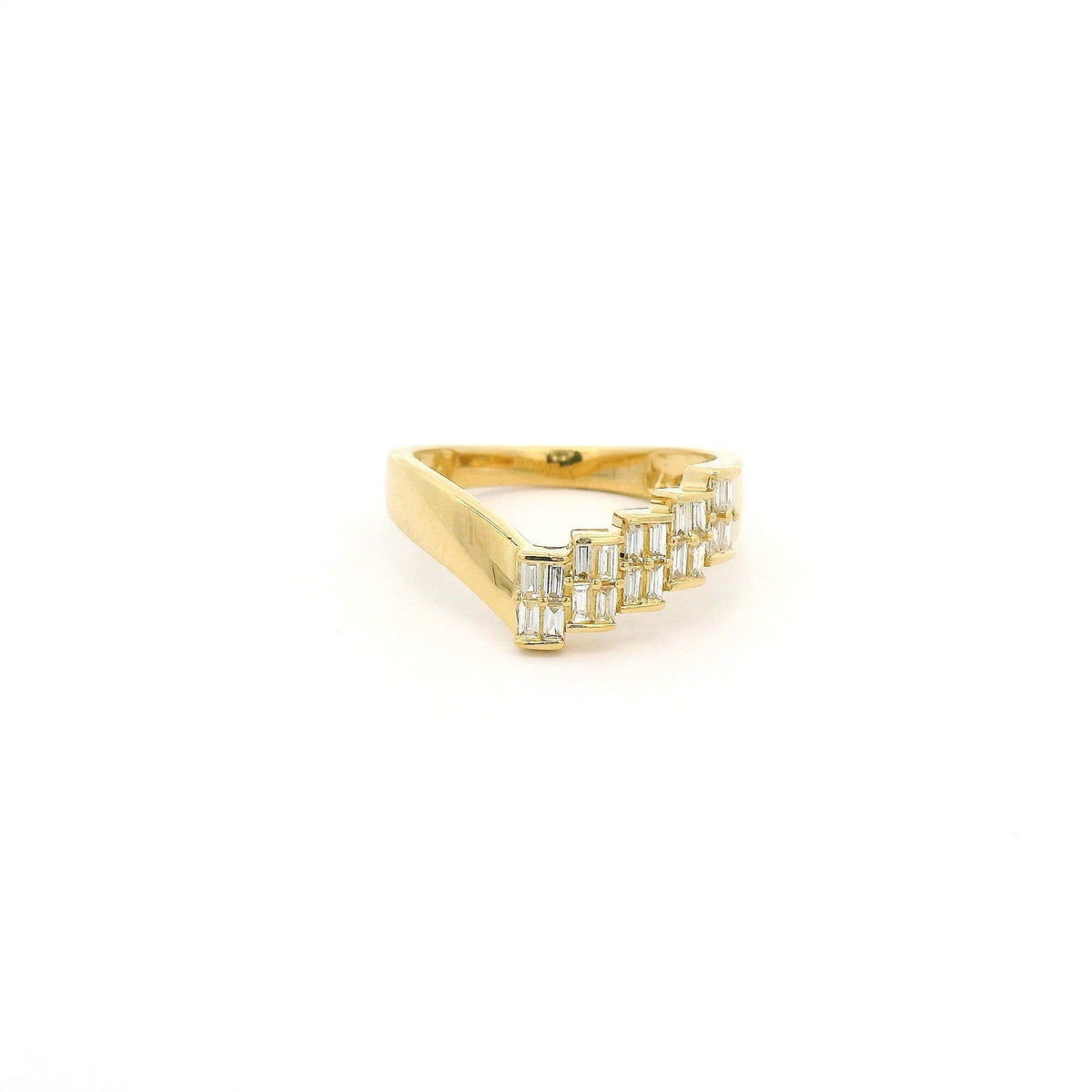 Half Baguette Cut Diamond Step Ring - Forever Rox Fine Jewelry