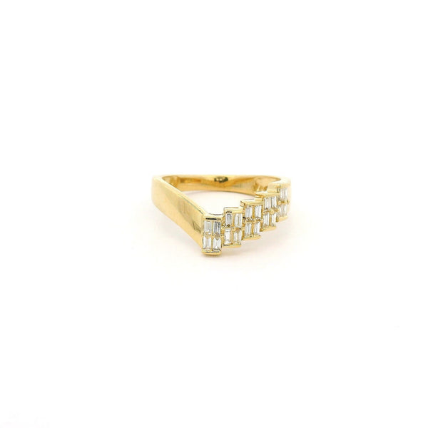 Half Baguette Cut Diamond Step Ring - Forever Rox Fine Jewelry