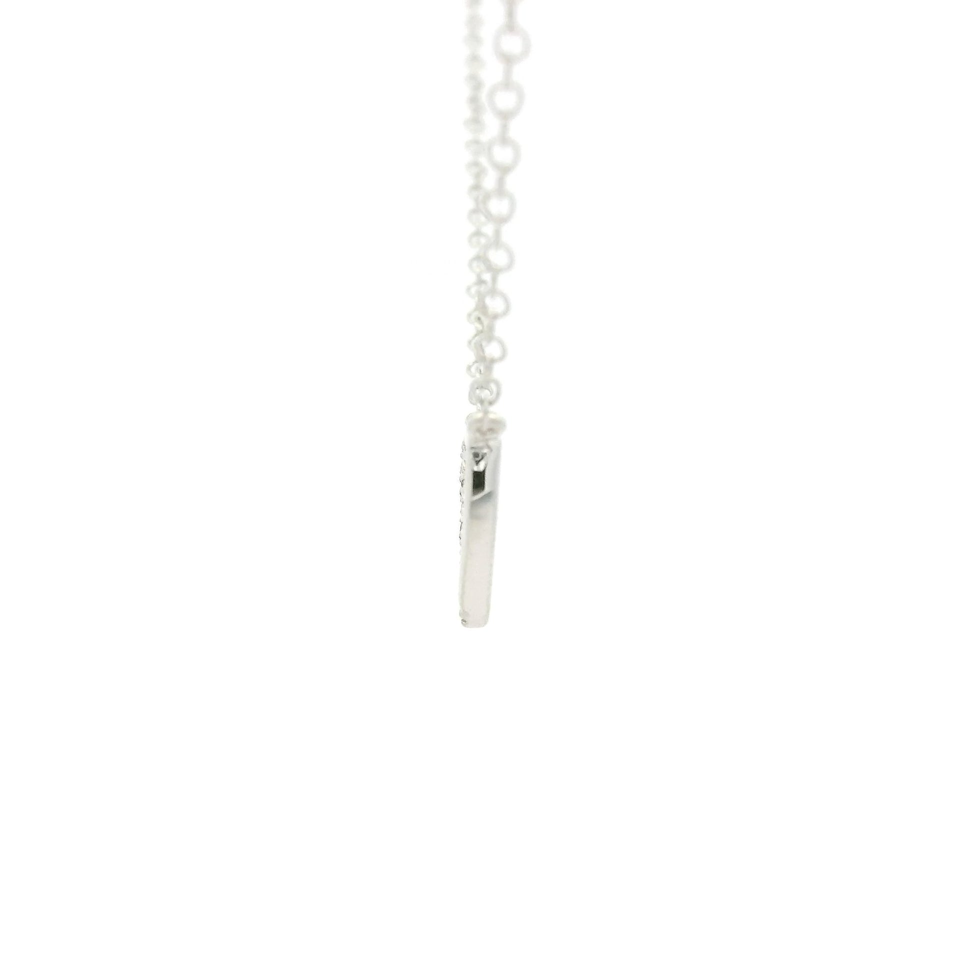Half Diamond Set Triangle Pendant - Forever Rox Fine Jewelry