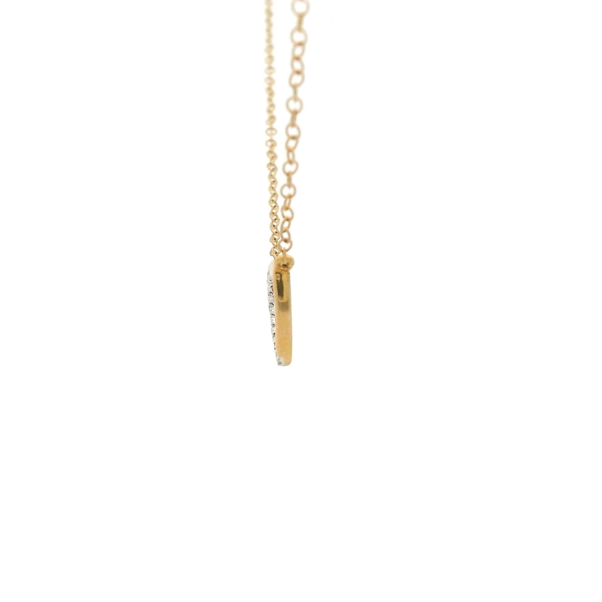 Half Diamond Set Triangle Pendant - Forever Rox Fine Jewelry
