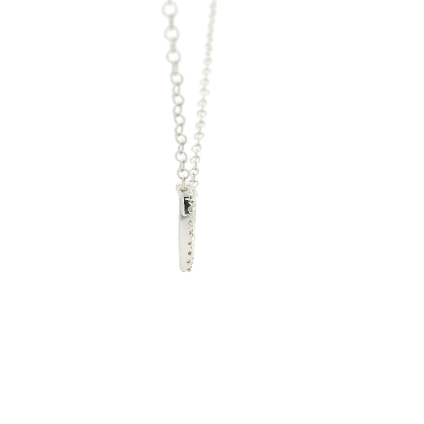 Half Diamond Set Triangle Pendant - Forever Rox Fine Jewelry