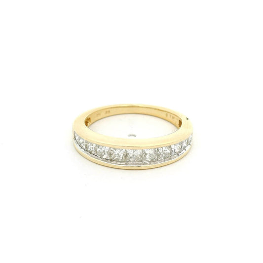 Half Eternity Princess Cut Diamond Band - Forever Rox Fine Jewelry