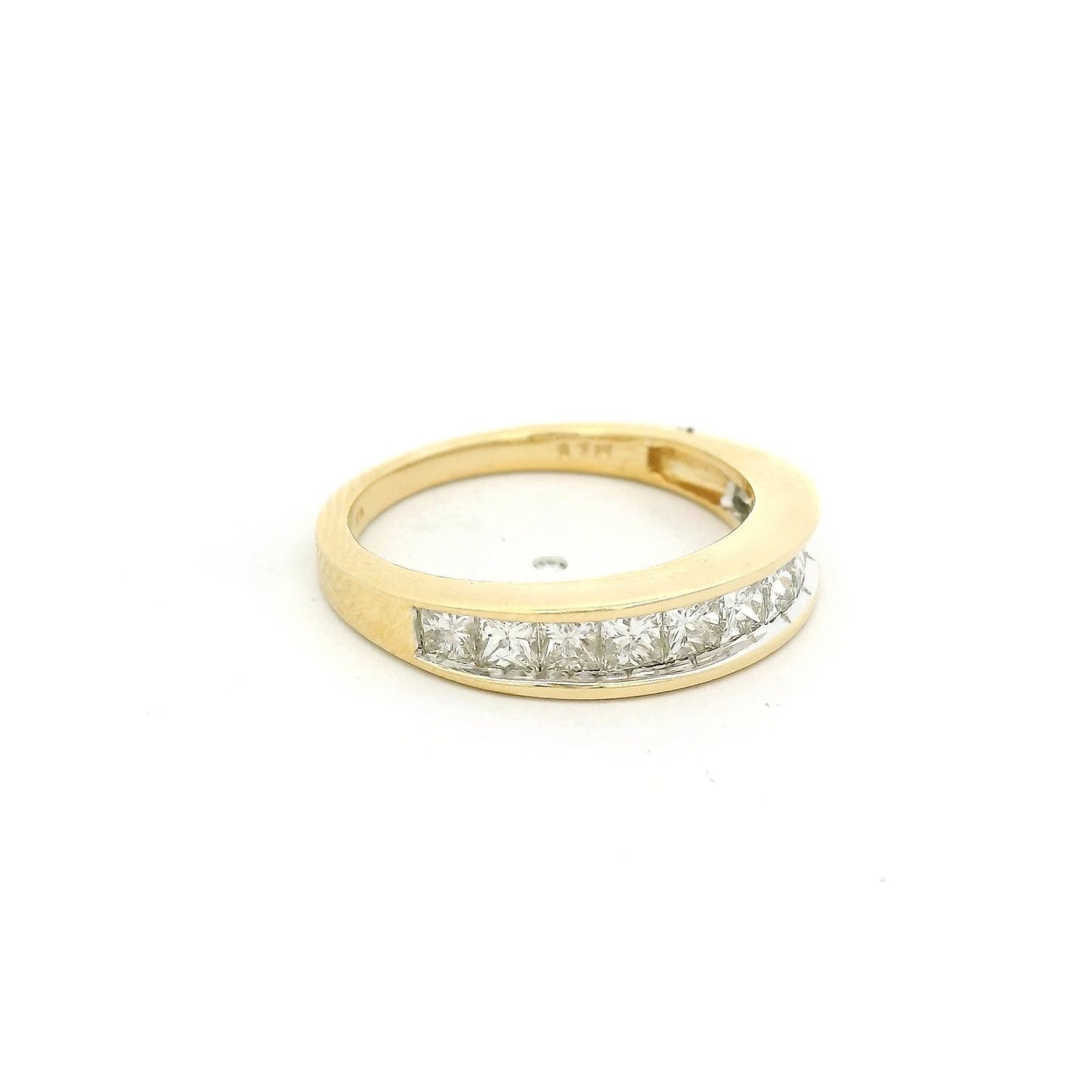 Half Eternity Princess Cut Diamond Band - Forever Rox Fine Jewelry