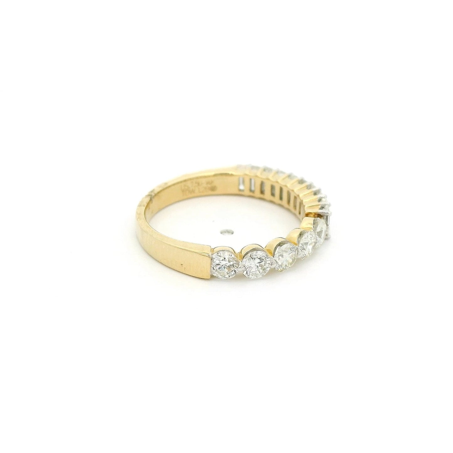 Half Round & Half Baguette Diamond Band - Forever Rox