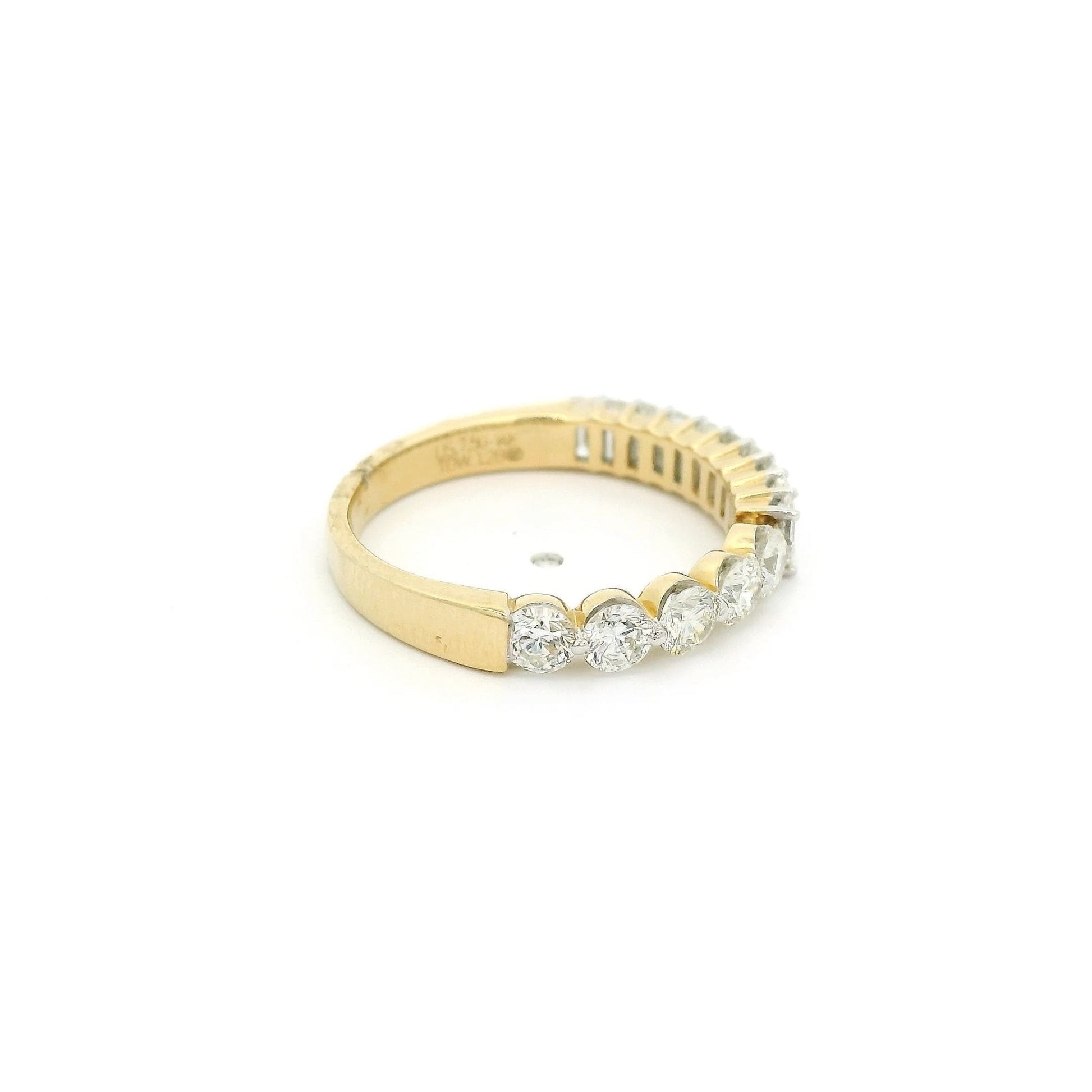 Half Round & Half Baguette Diamond Band - Forever Rox