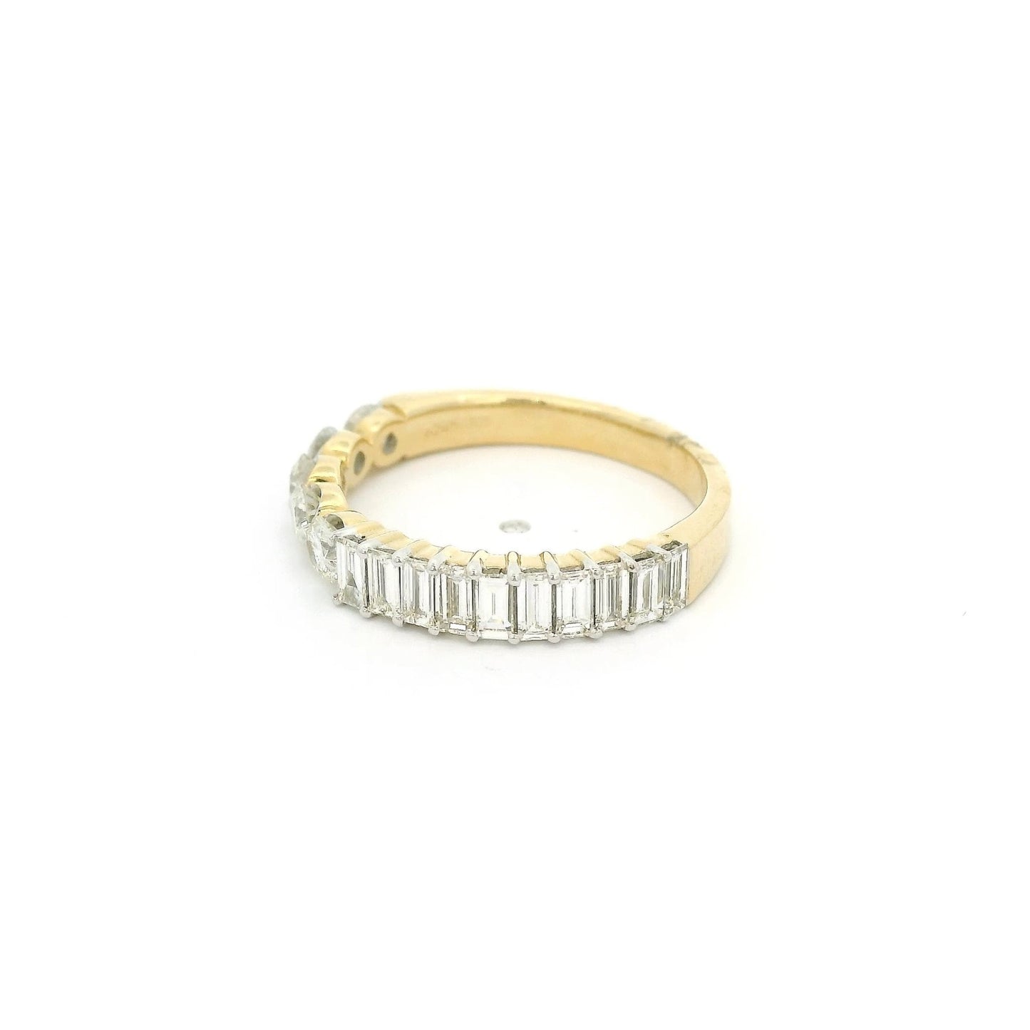 Half Round & Half Baguette Diamond Band - Forever Rox