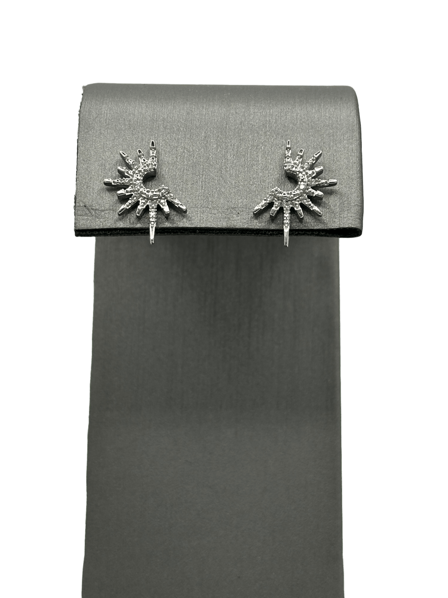 Half Sun Diamond Studs - Forever Rox