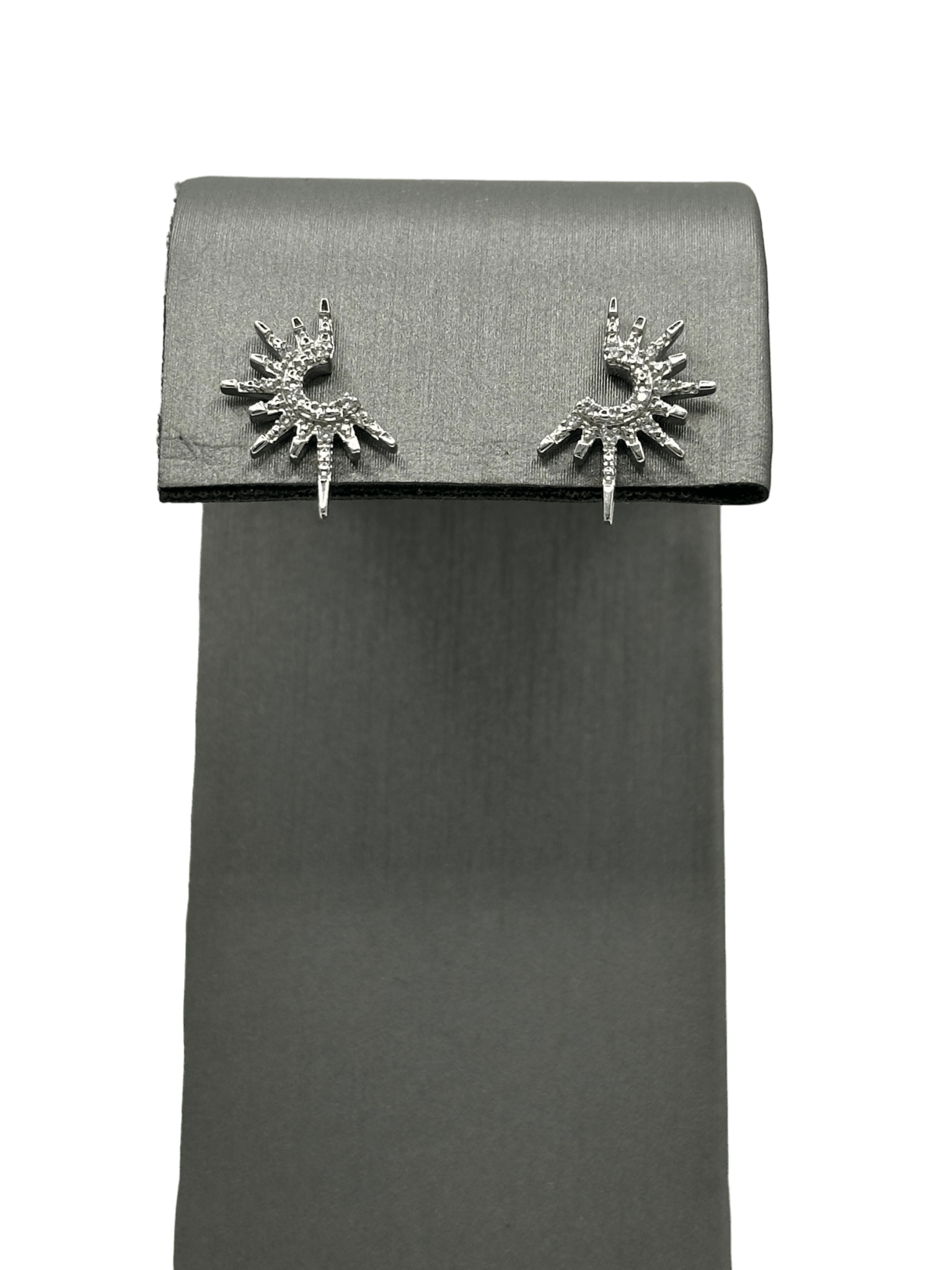 Half Sun Diamond Studs - Forever Rox