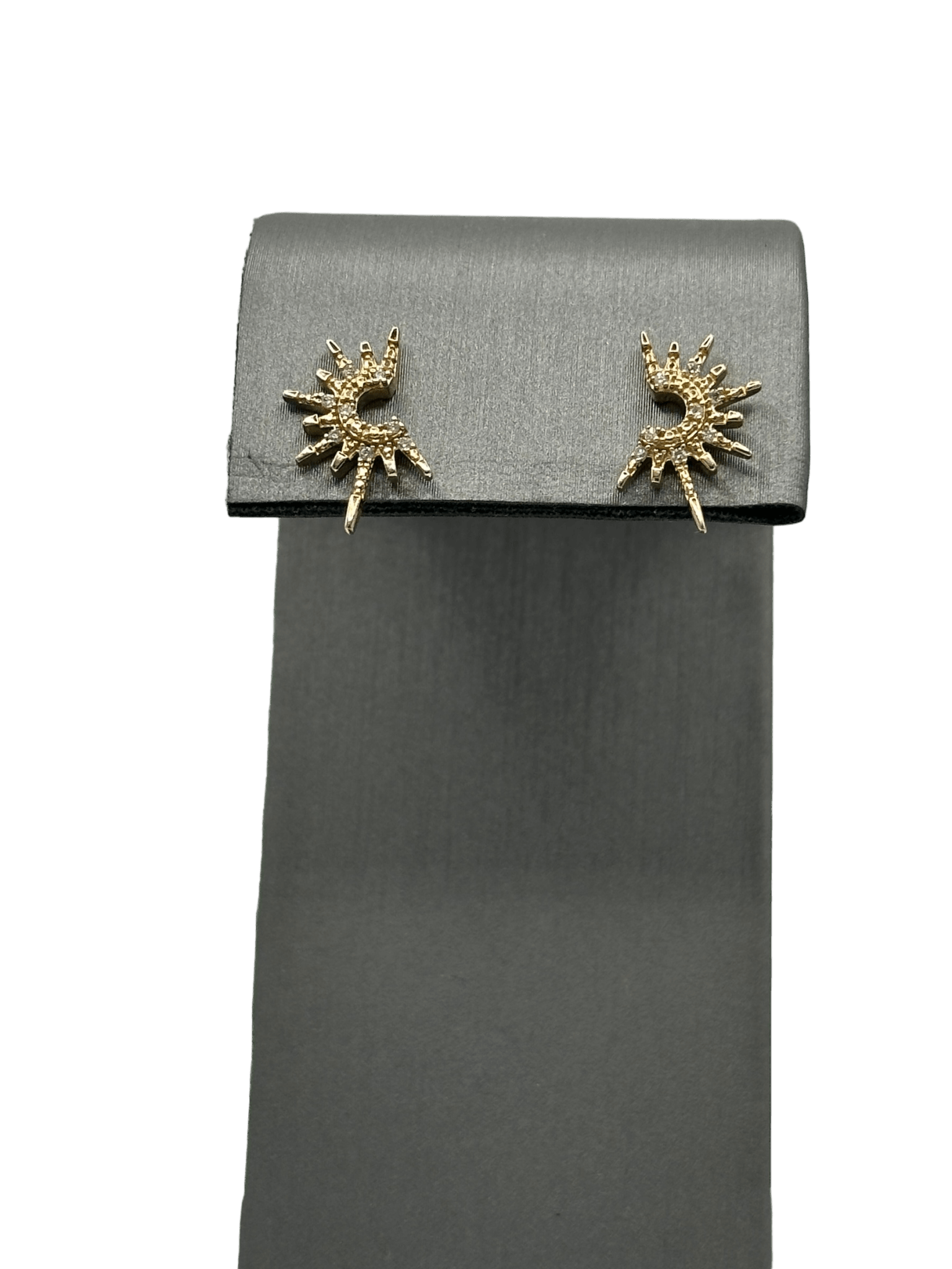 Half Sun Diamond Studs - Forever Rox