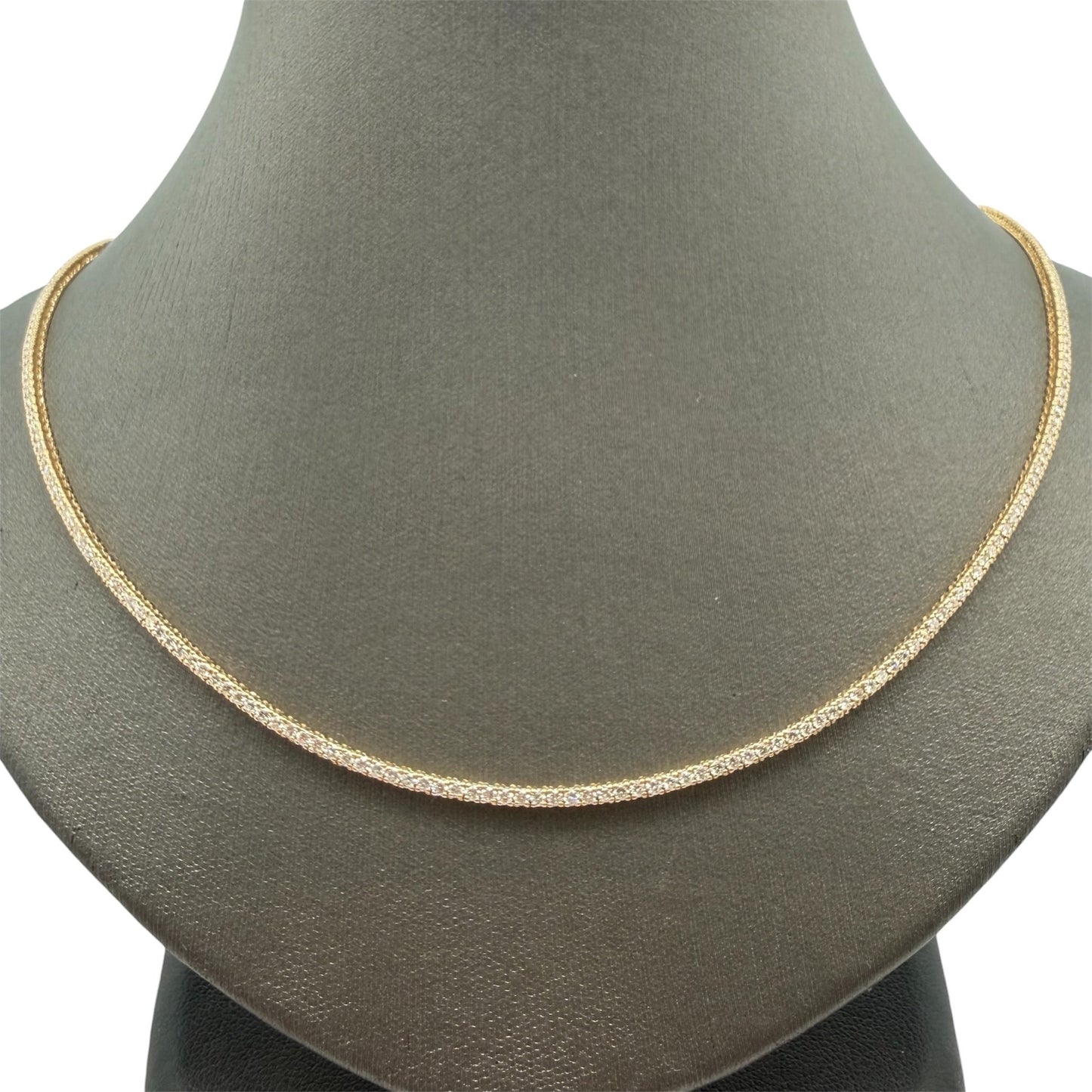 Half Way Around 2.16ctw Diamond tennis Necklace - Forever Rox Fine Jewelry