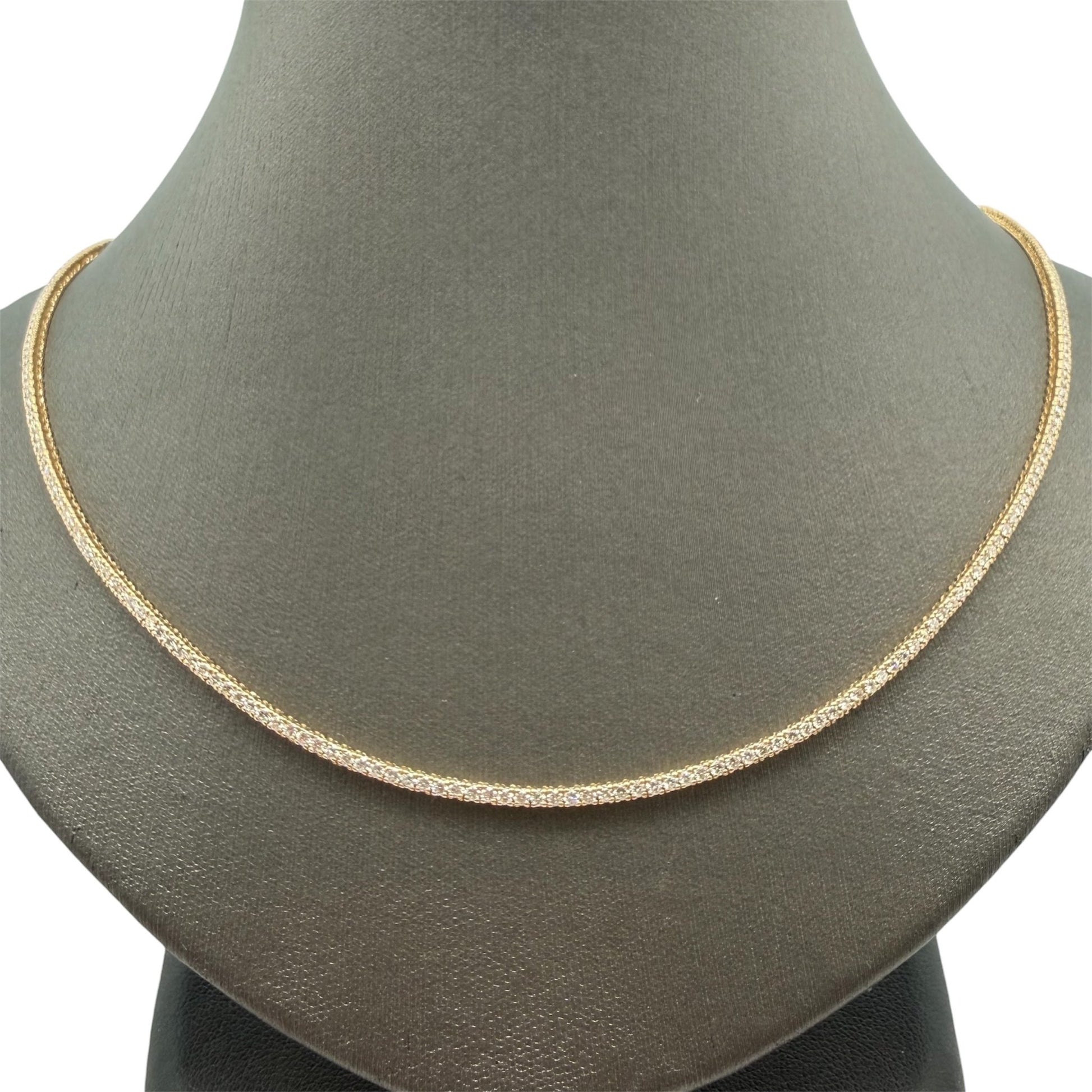 Half Way Around 2.16ctw Diamond tennis Necklace - Forever Rox Fine Jewelry