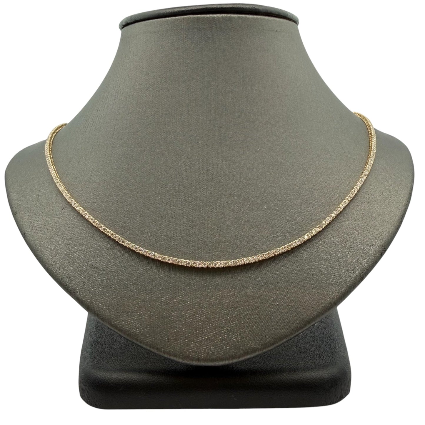 Half Way Around 2.16ctw Diamond tennis Necklace - Forever Rox Fine Jewelry