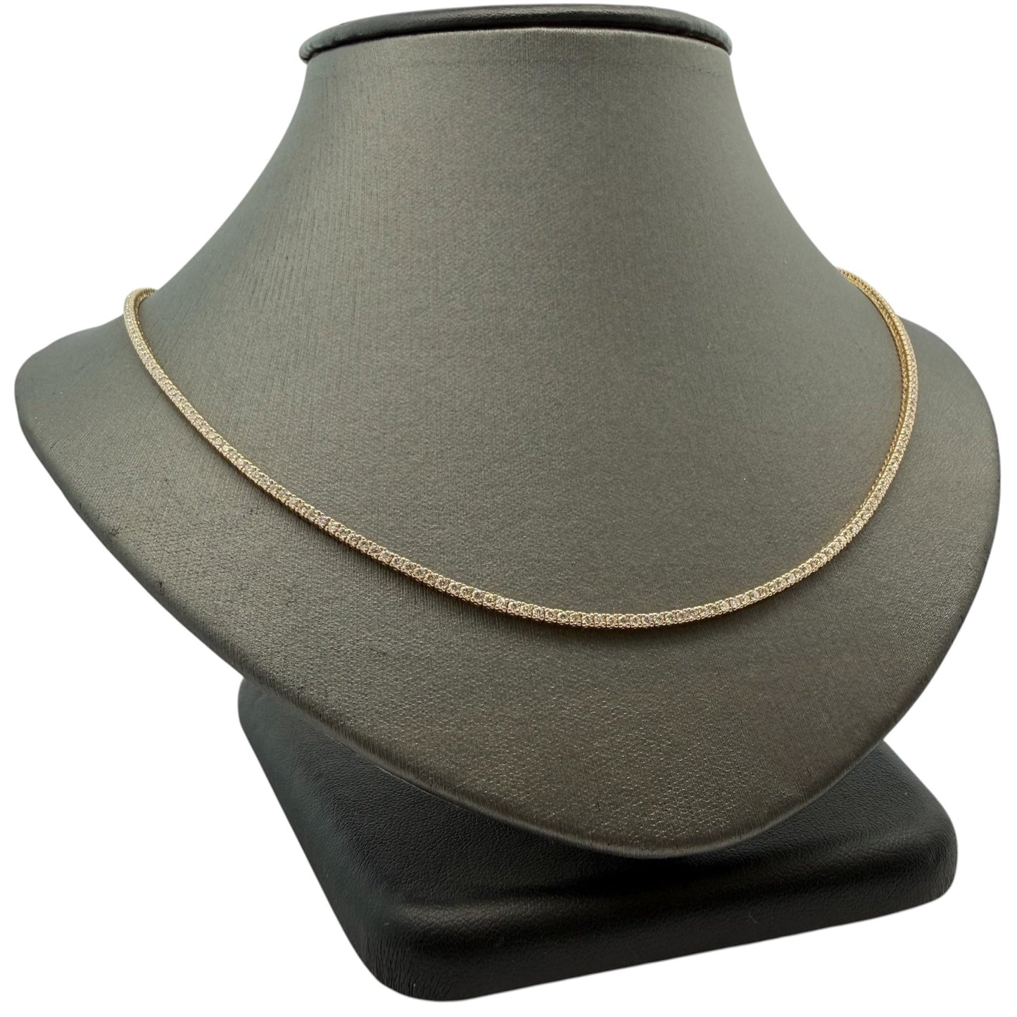 Half Way Around 2.16ctw Diamond tennis Necklace - Forever Rox Fine Jewelry