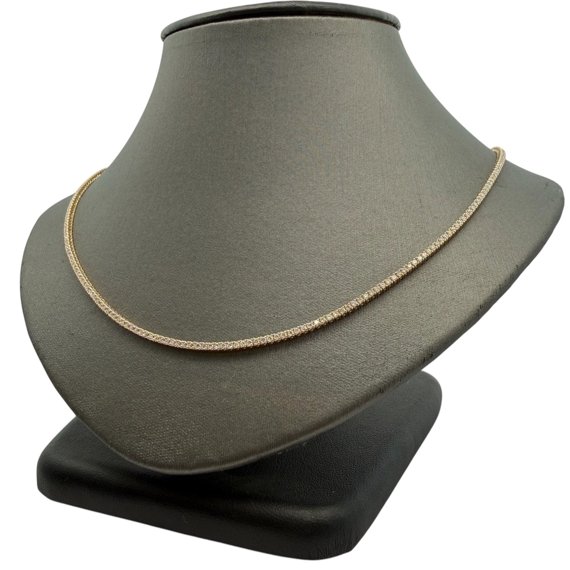 Half Way Around 2.16ctw Diamond tennis Necklace - Forever Rox Fine Jewelry