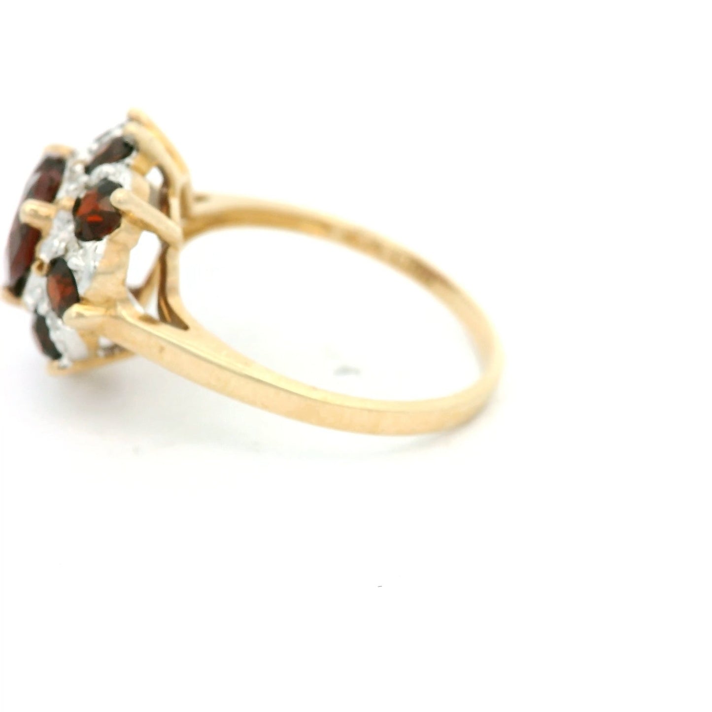 Heart Shape Garnet Ring with Diamonds - Forever Rox