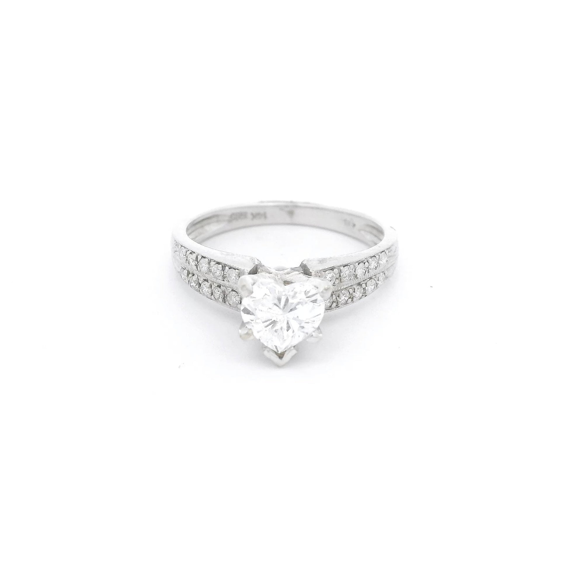 Heart Shaped Diamond Bridal Ring - Forever Rox Fine Jewelry
