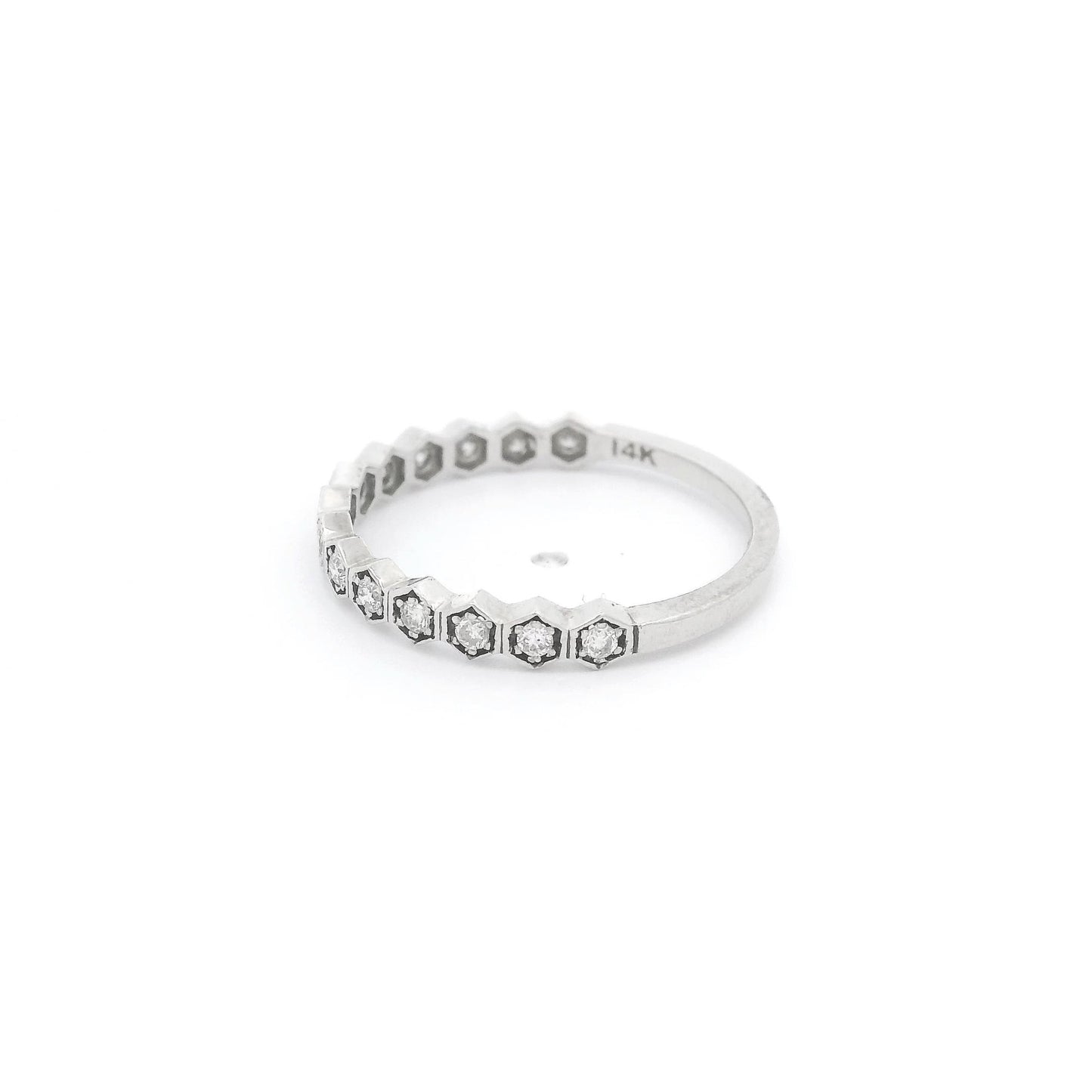 Hexagon Bezel Diamond Band - Forever Rox Fine Jewelry