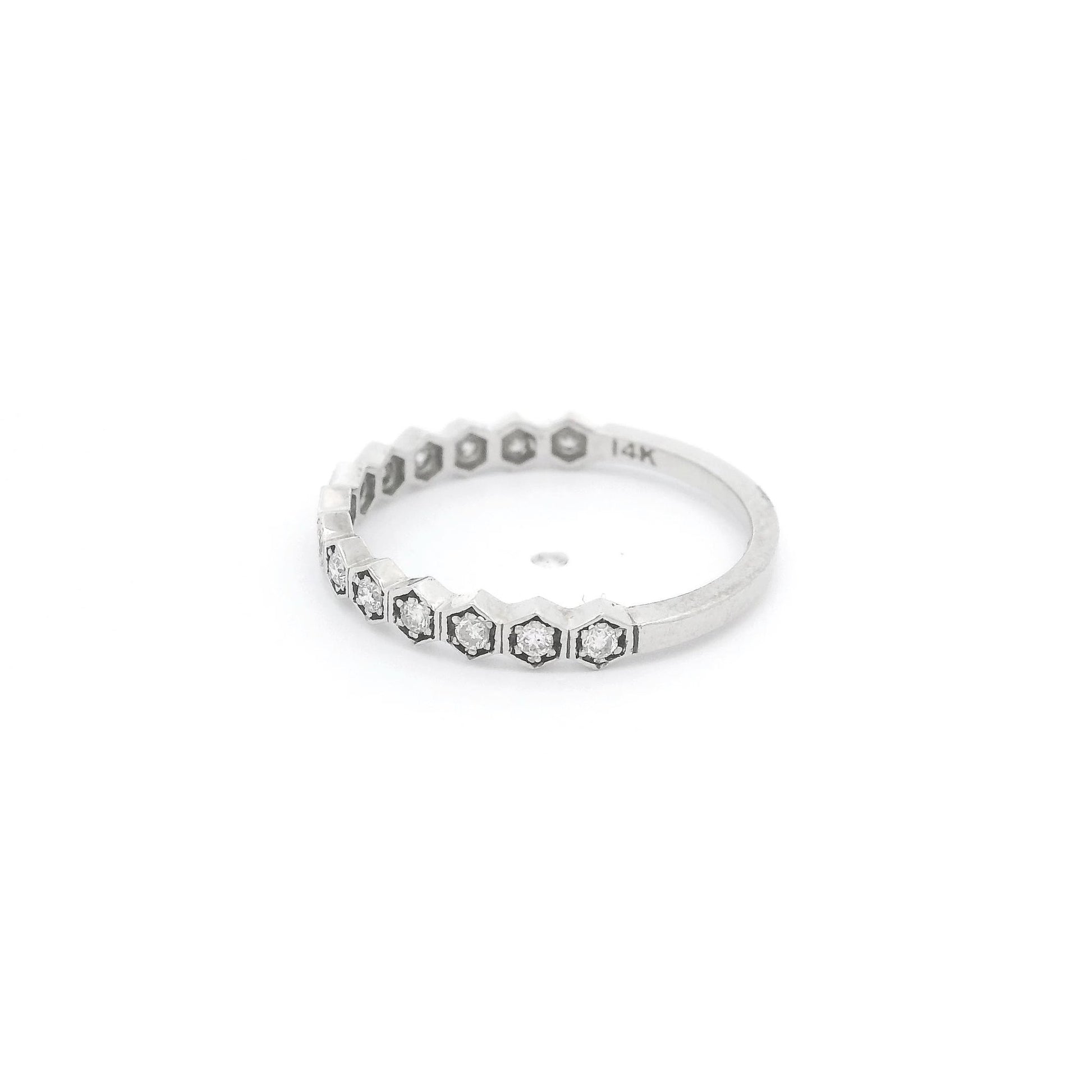 Hexagon Bezel Diamond Band - Forever Rox Fine Jewelry
