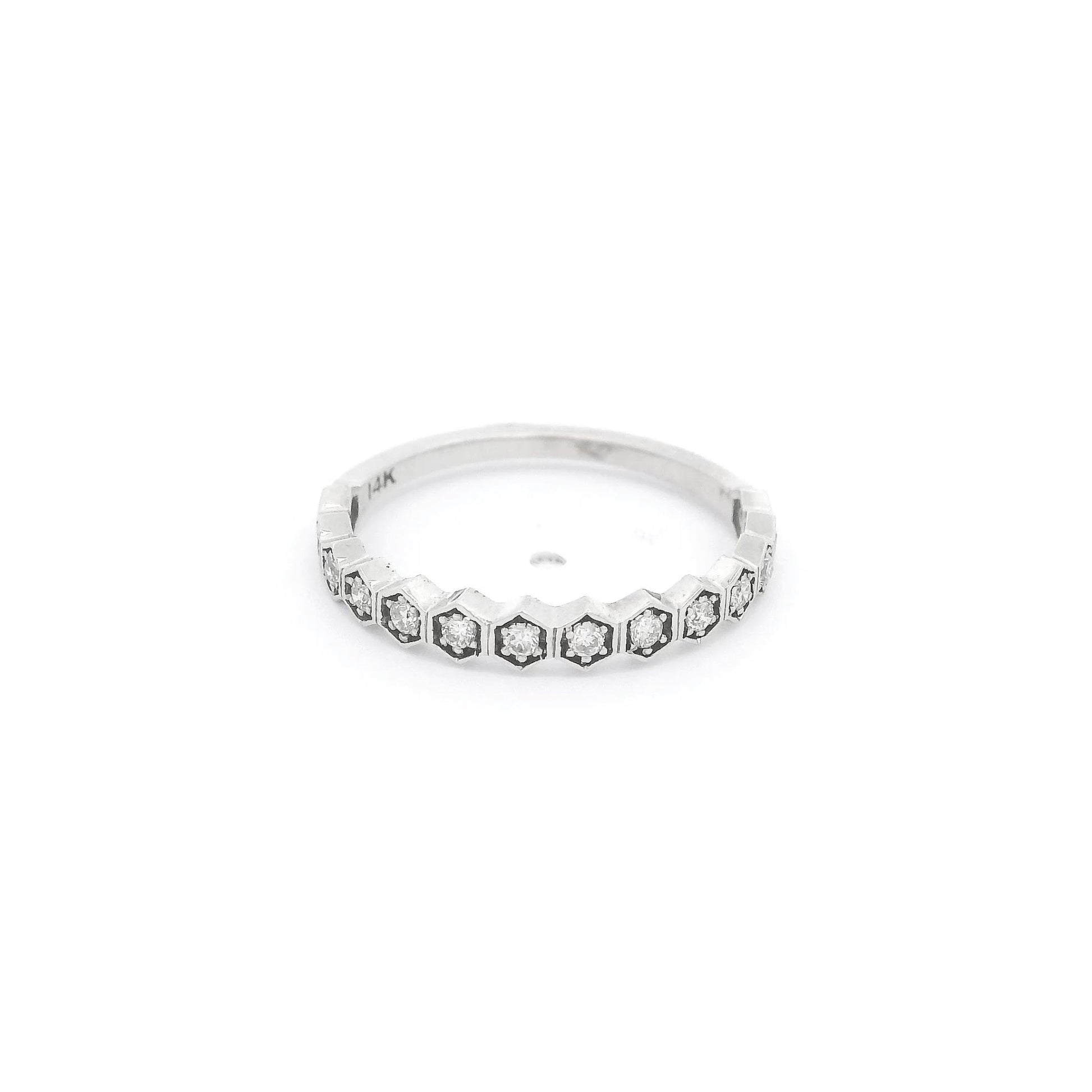 Hexagon Bezel Diamond Band - Forever Rox Fine Jewelry