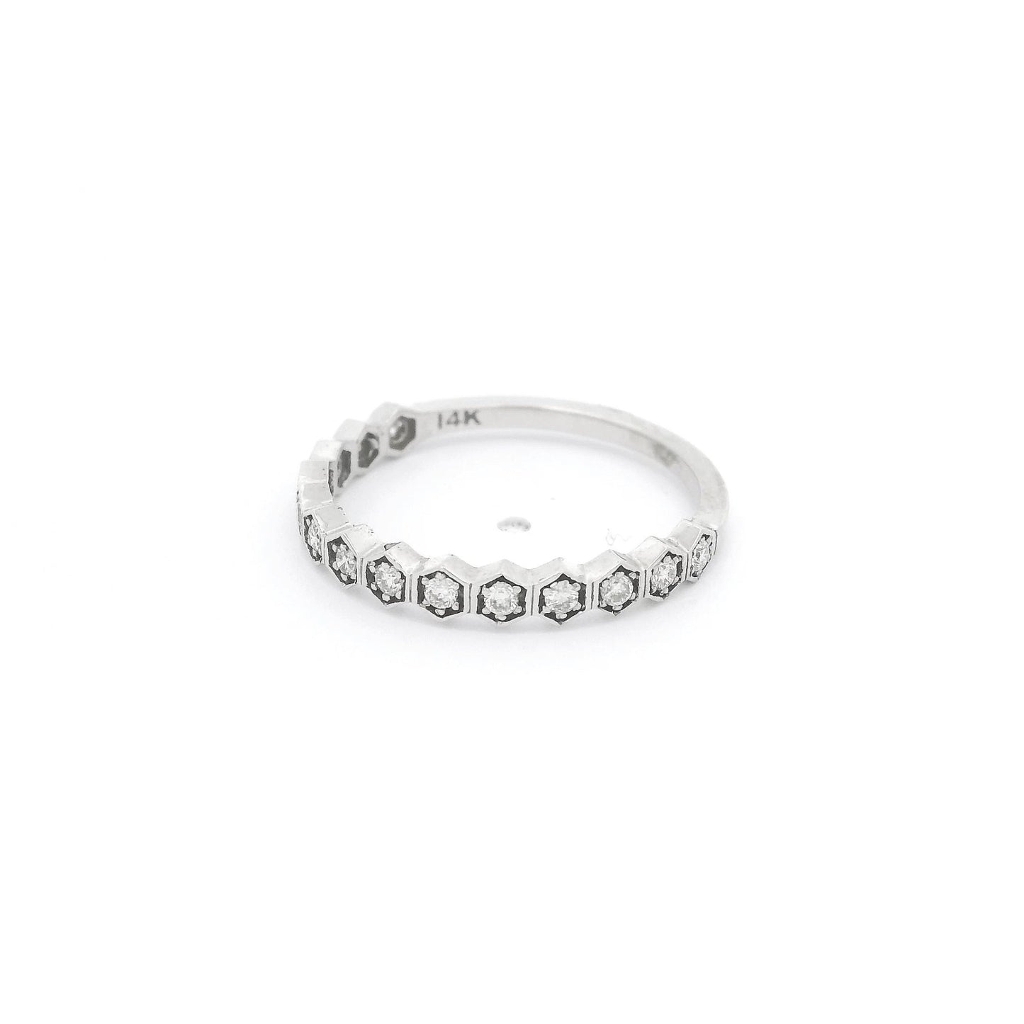 Hexagon Bezel Diamond Band - Forever Rox Fine Jewelry