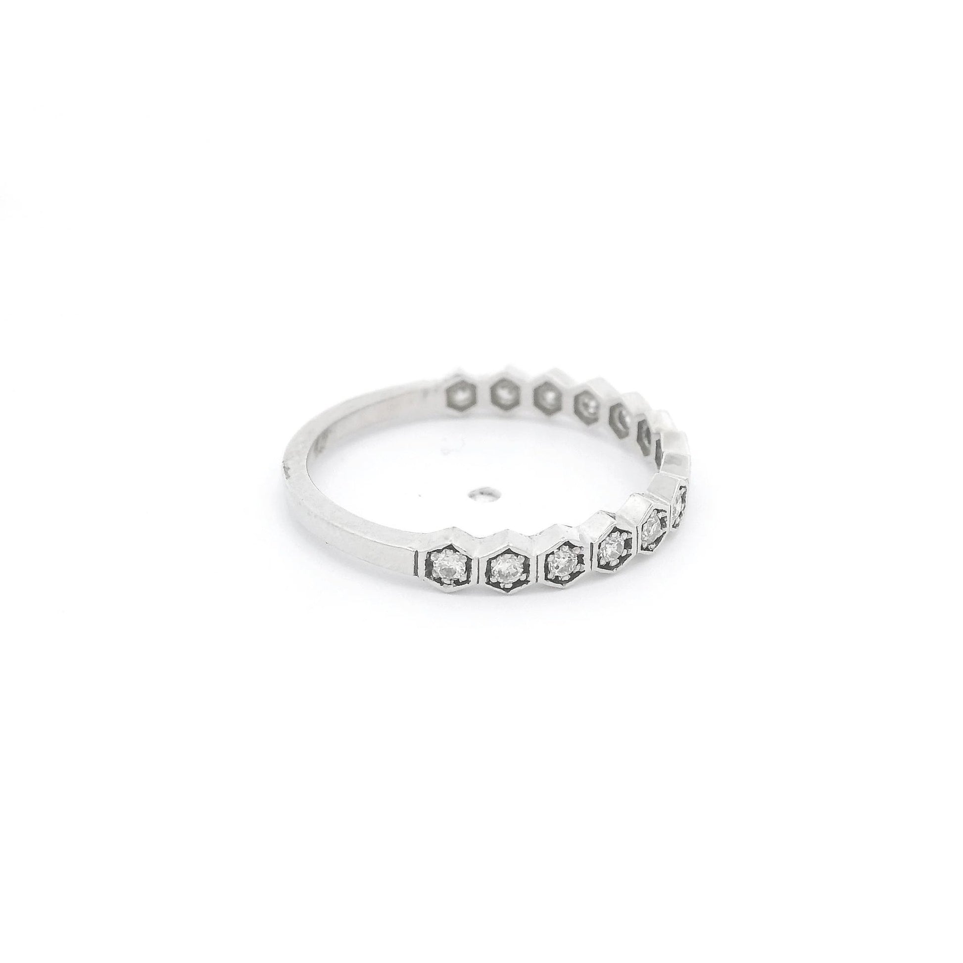 Hexagon Bezel Diamond Band - Forever Rox Fine Jewelry